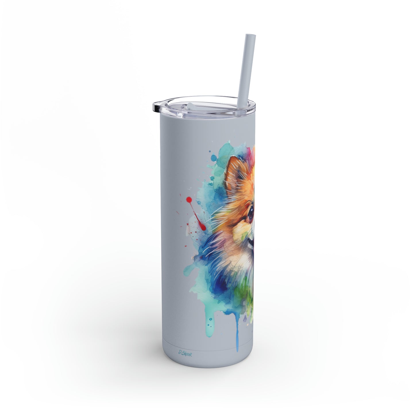 Pomeranian 4 Maars Maker Skinny Matte Tumbler, 20oz