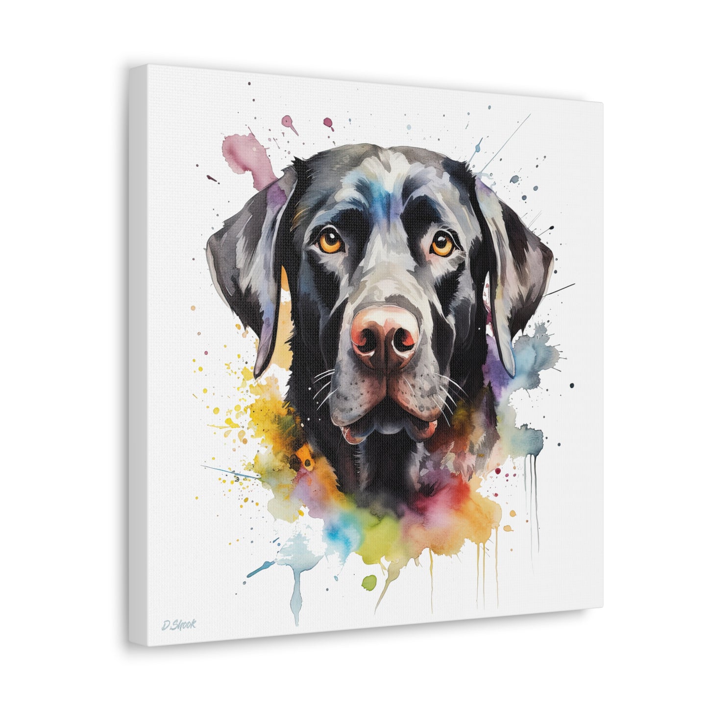 Black Lab 6 Canvas Gallery Wraps