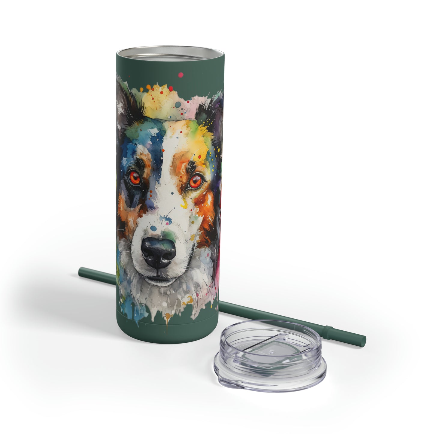 Border Collie 3 Maars Maker Skinny Matte Tumbler, 20oz