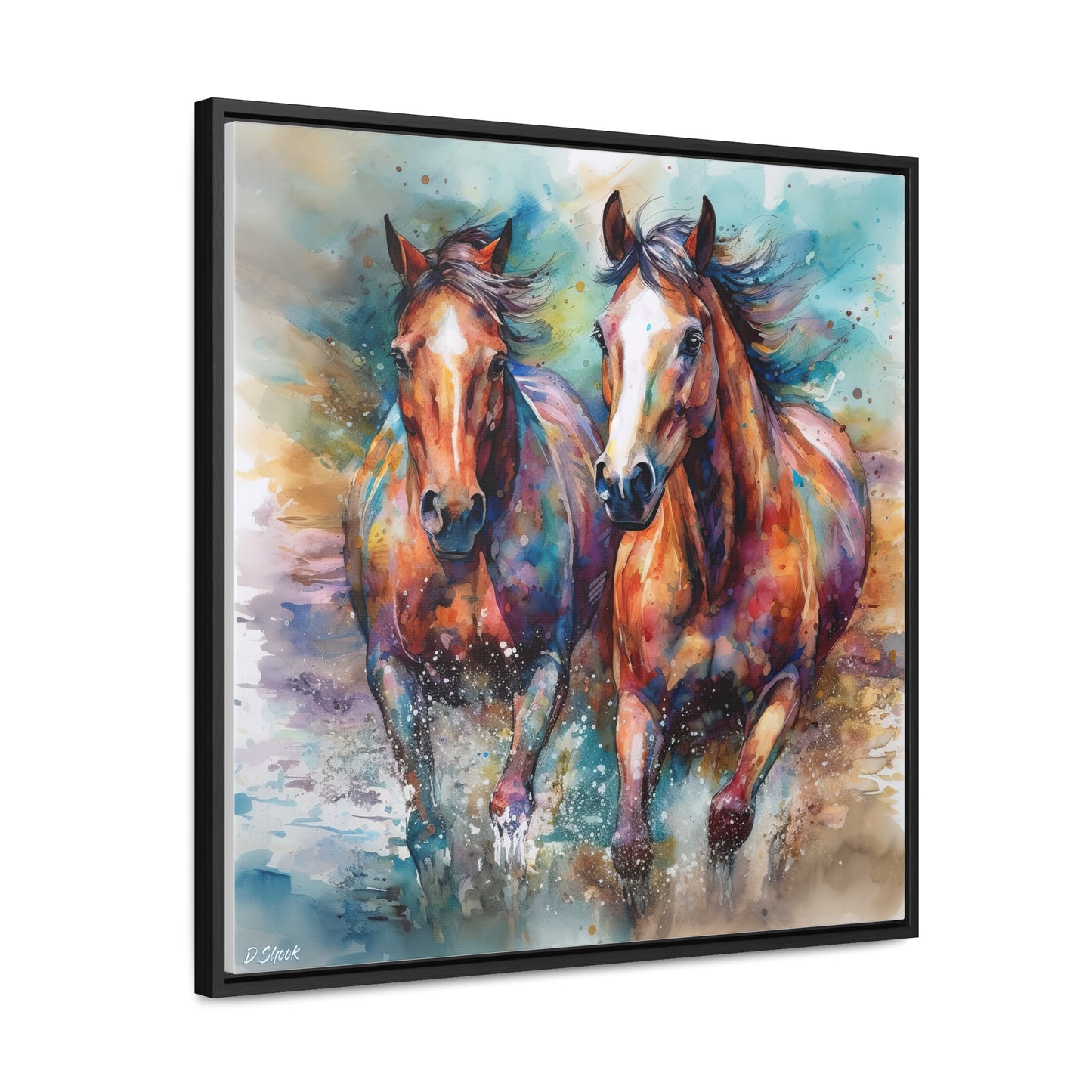 Horse Rescue 7 Gallery Canvas Wraps, Square Frame