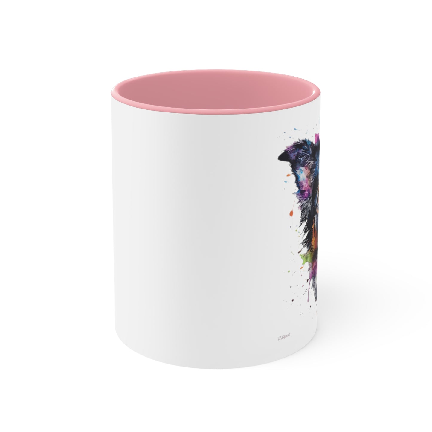 Border Collie 1 Accent Mugs