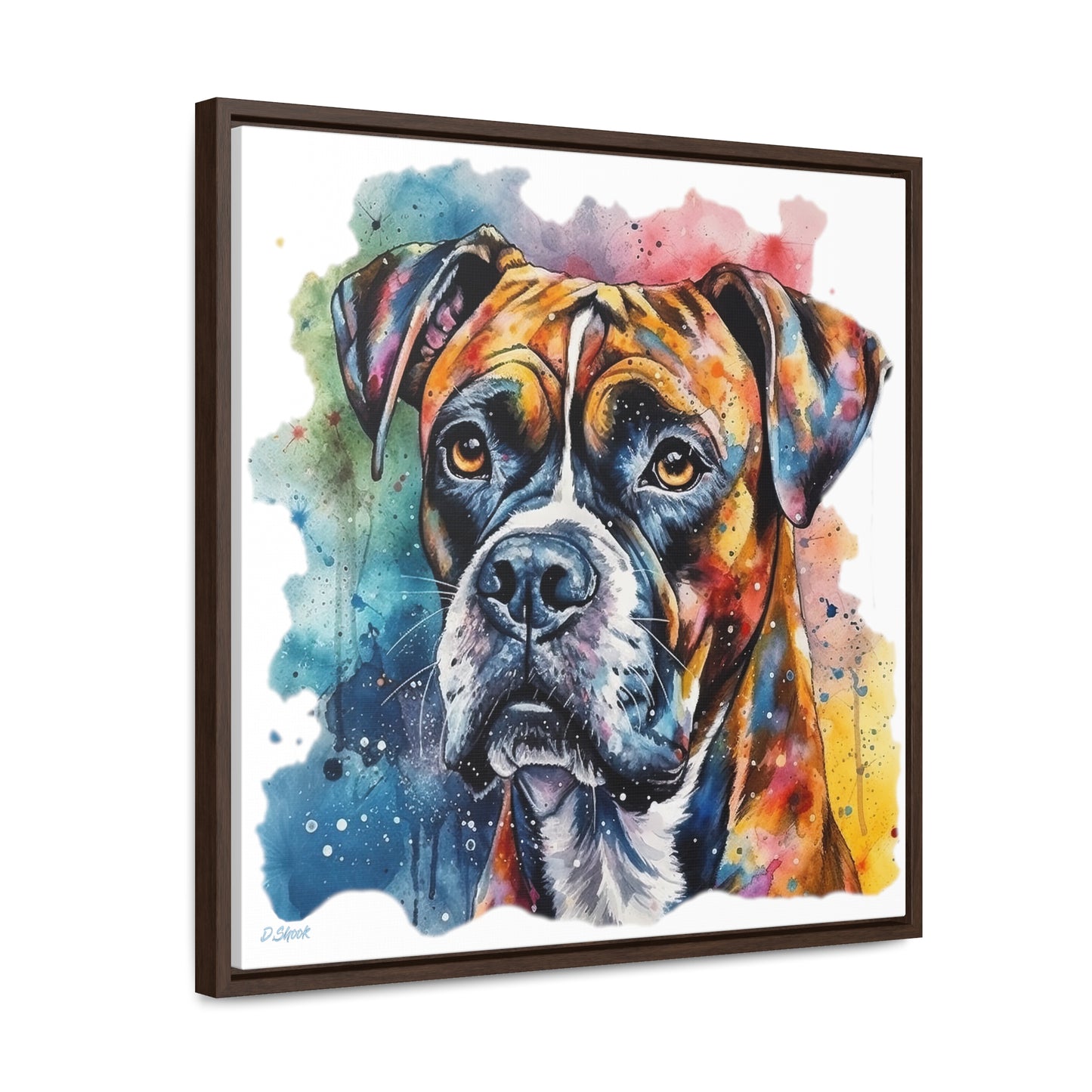 Boxer 3 Gallery Canvas Wraps, Square Frame