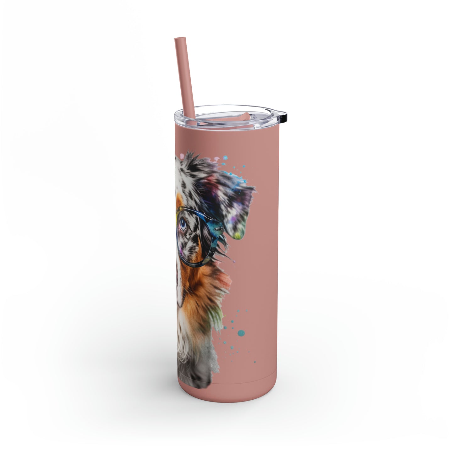 Australian Shepherd 4 Maars Maker Skinny Matte Tumbler, 20oz