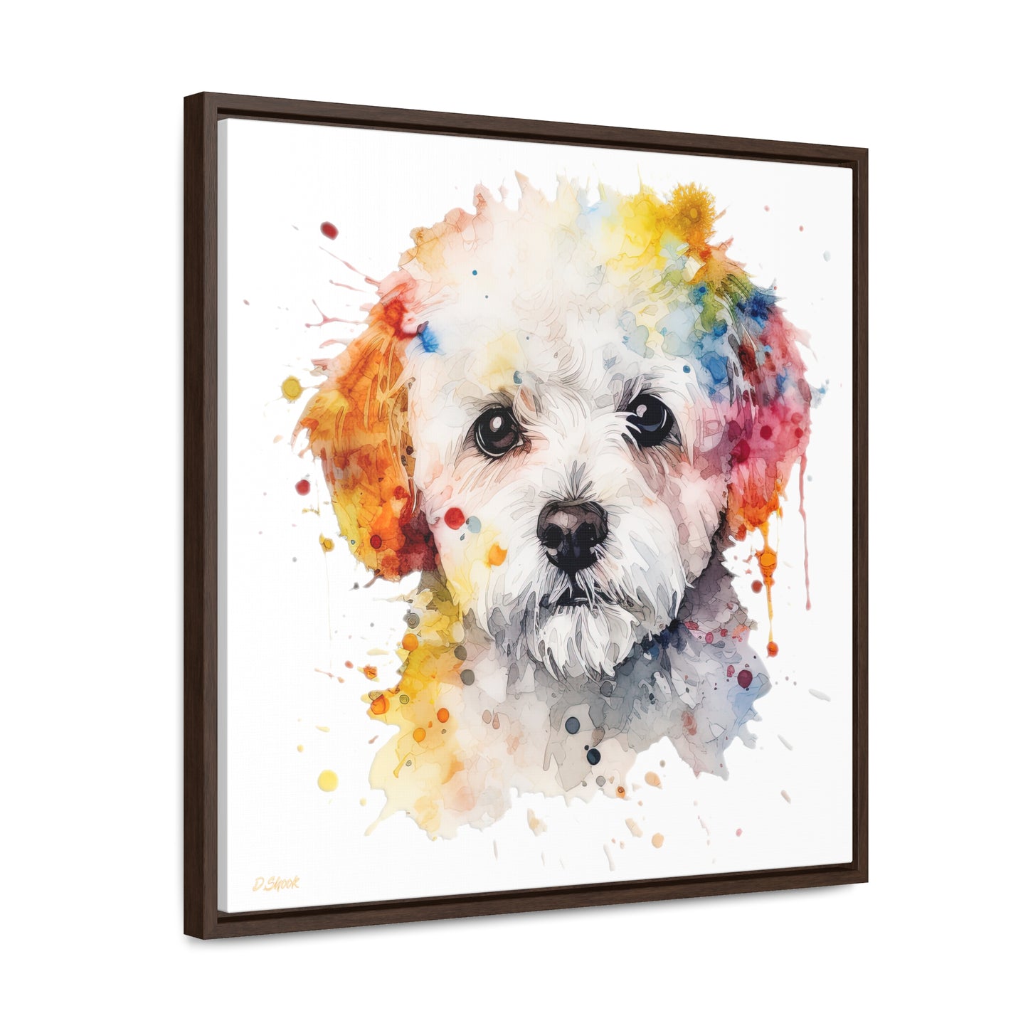 Bichon Frise 2 Gallery Canvas Wraps, Square Frame
