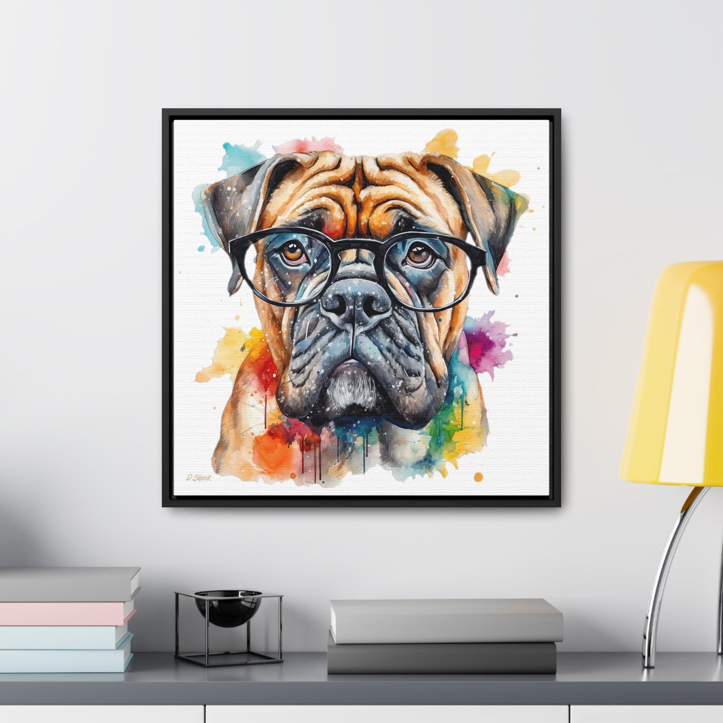 Bullmastiff 6 Gallery Canvas Wraps, Square Frame