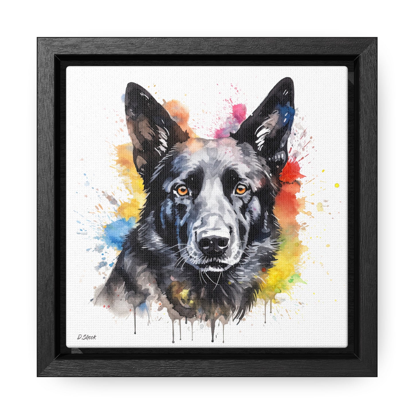 German Sheppard 21 Gallery Canvas Wraps, Square Frame