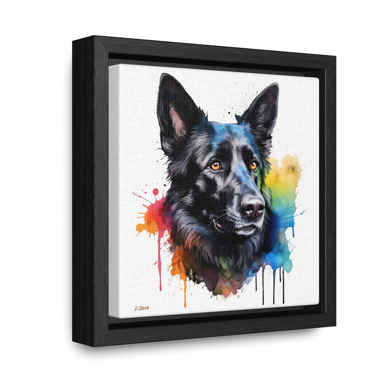 German Sheppard 22 Gallery Canvas Wraps, Square Frame