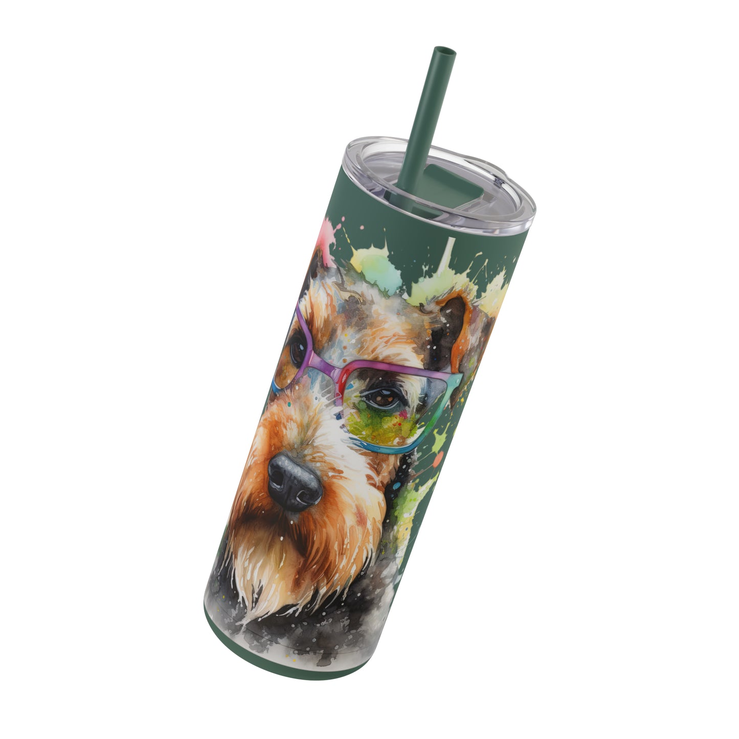 Airedale Terrier 6 Maars Maker Skinny Matte Tumbler, 20oz