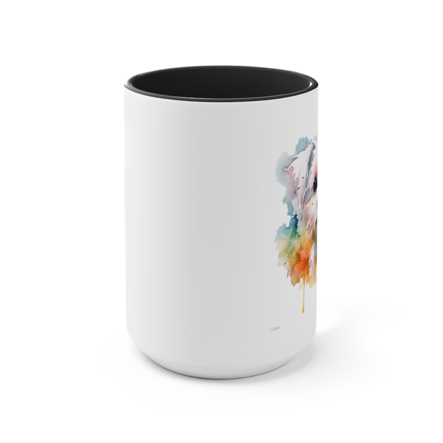 Maltese Dog 1 Accent Mugs
