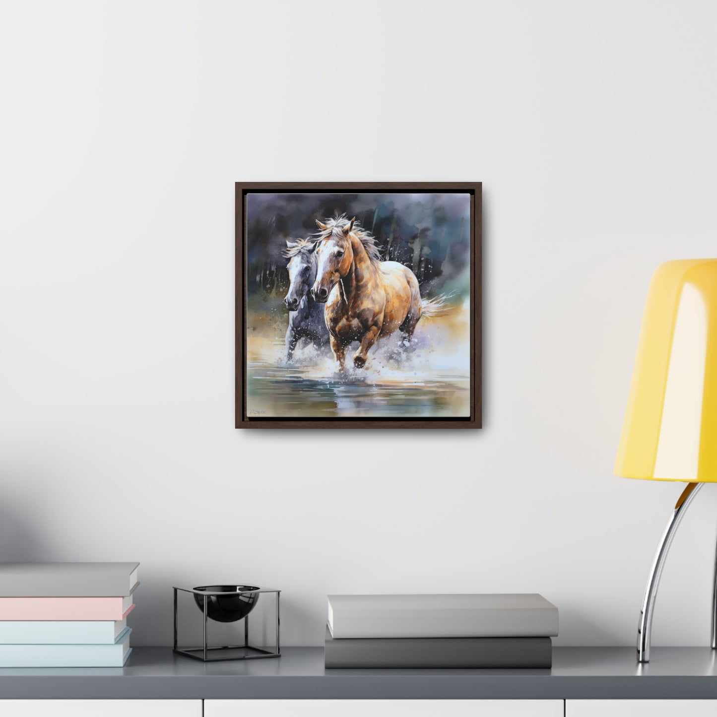 Horse Rescue 18 Gallery Canvas Wraps, Square Frame