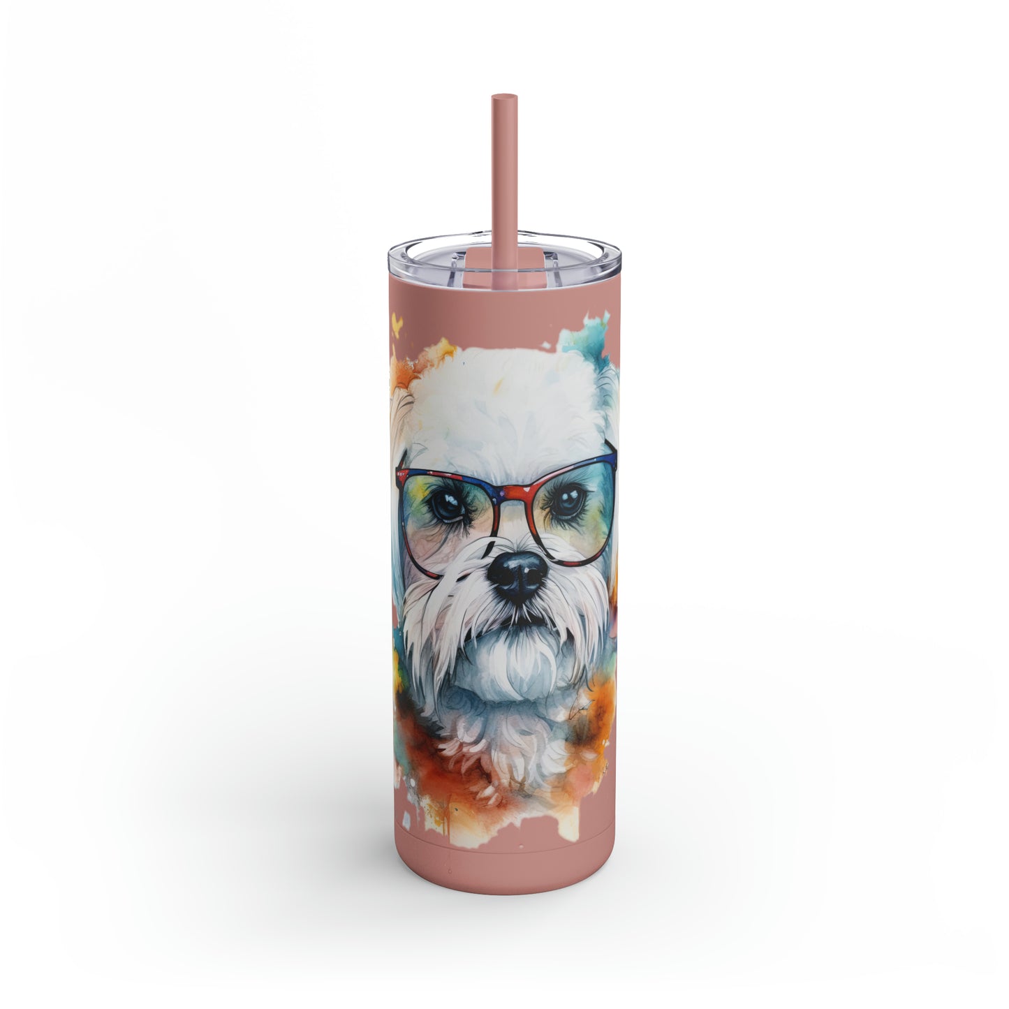 Maltese Dog 5 Maars Maker Skinny Matte Tumbler, 20oz