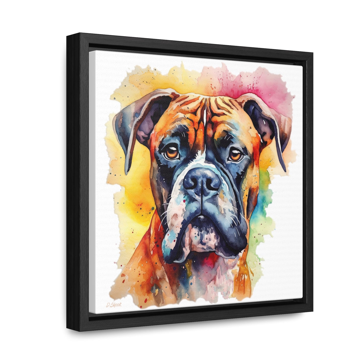 Boxer 1 Gallery Canvas Wraps, Square Frame