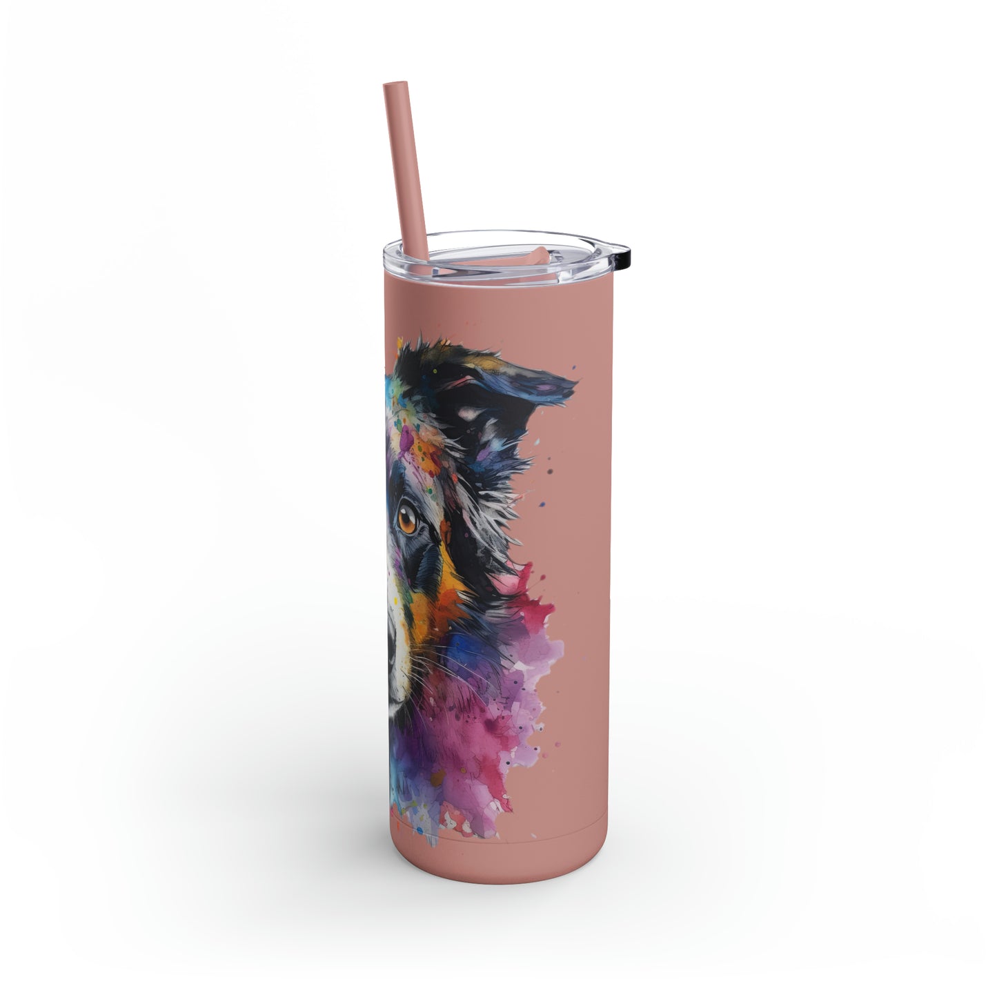 Border Collie 1 Maars Maker Skinny Matte Tumbler, 20oz