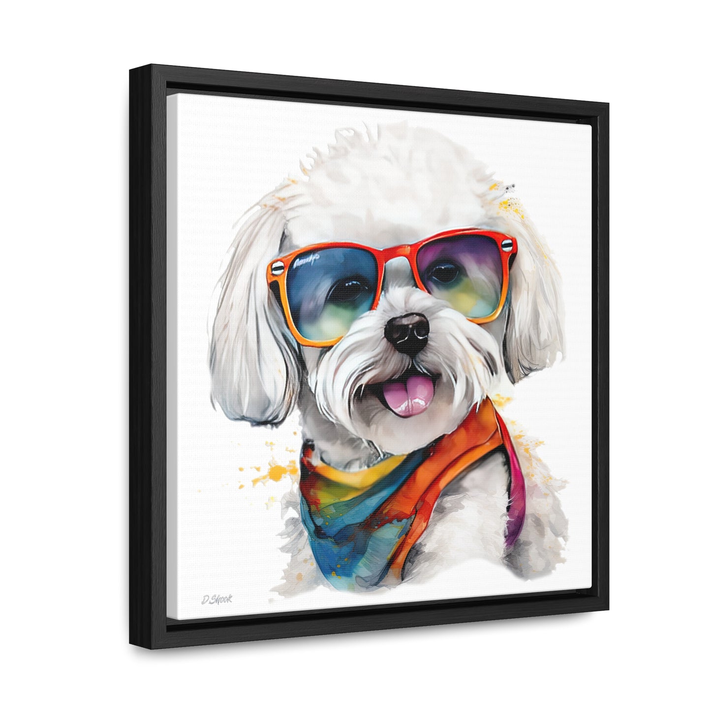 Bichon Frise 5 Gallery Canvas Wraps, Square Frame