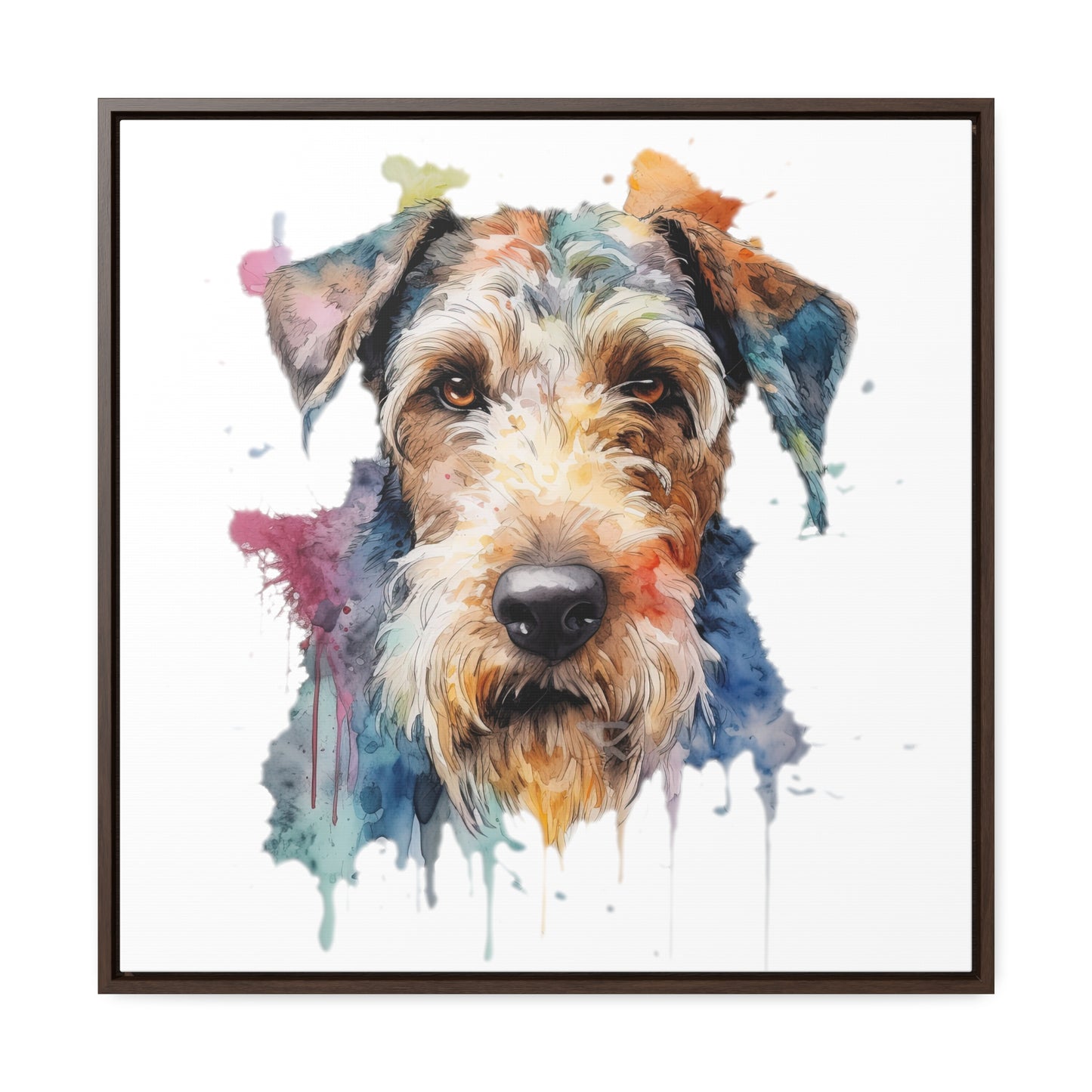 Airedale Terrier 2 Gallery Canvas Wraps, Square Frame