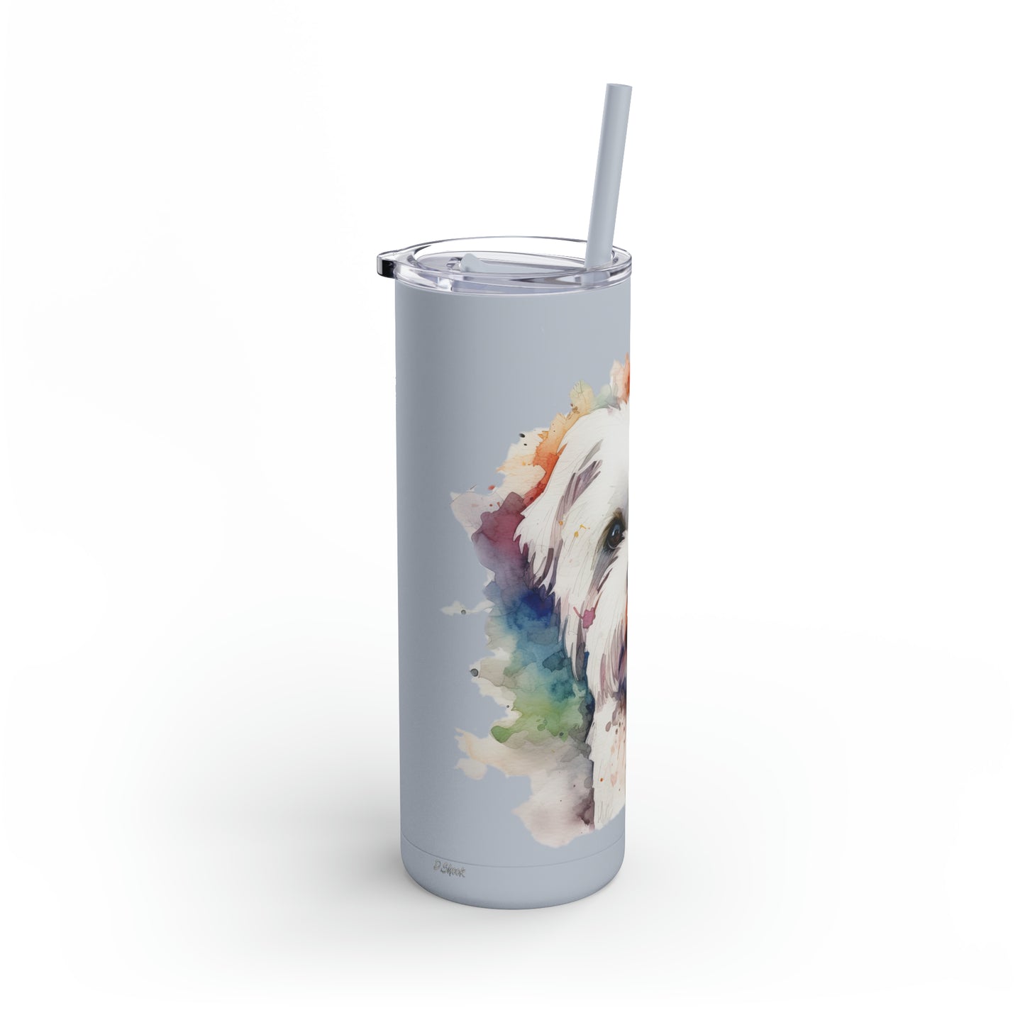Maltese Dog 2 Maars Maker Skinny Matte Tumbler, 20oz