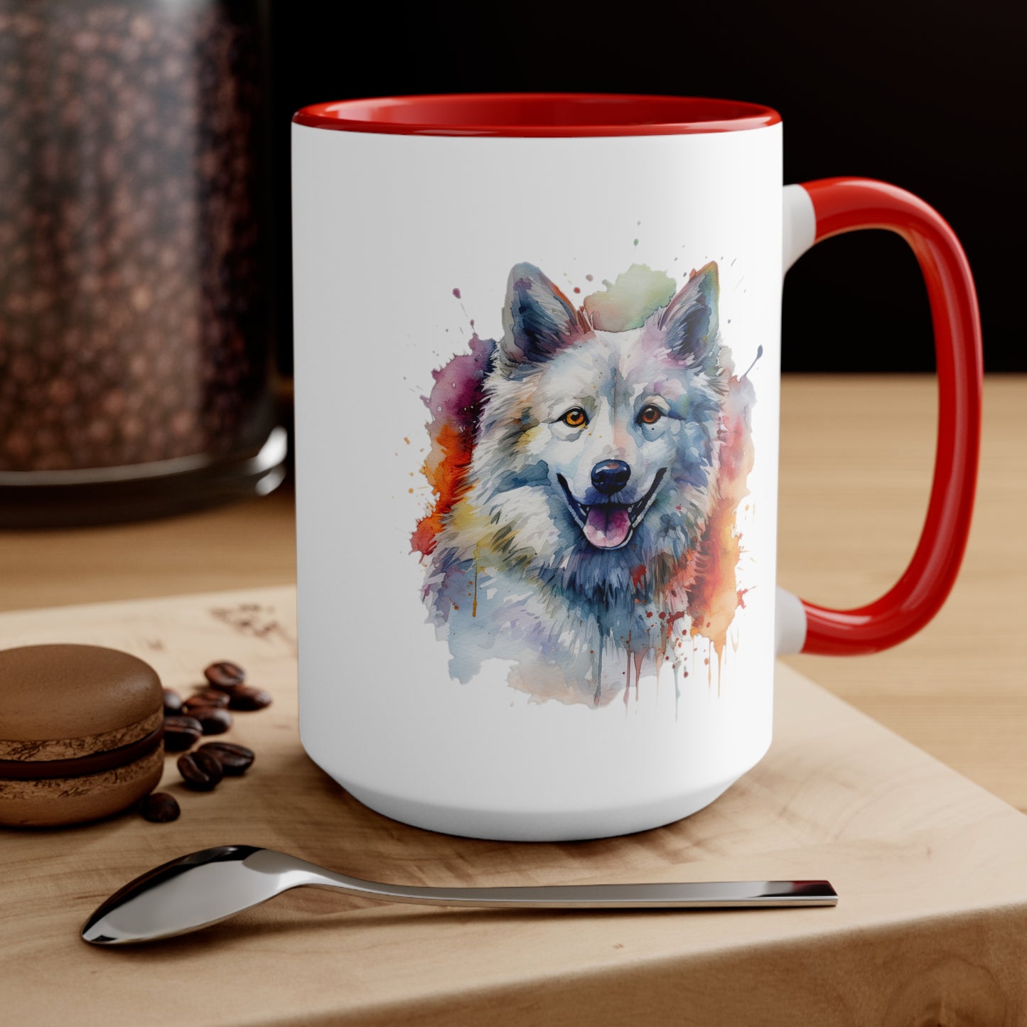 American Eskimo Dog 3 Accent Mugs