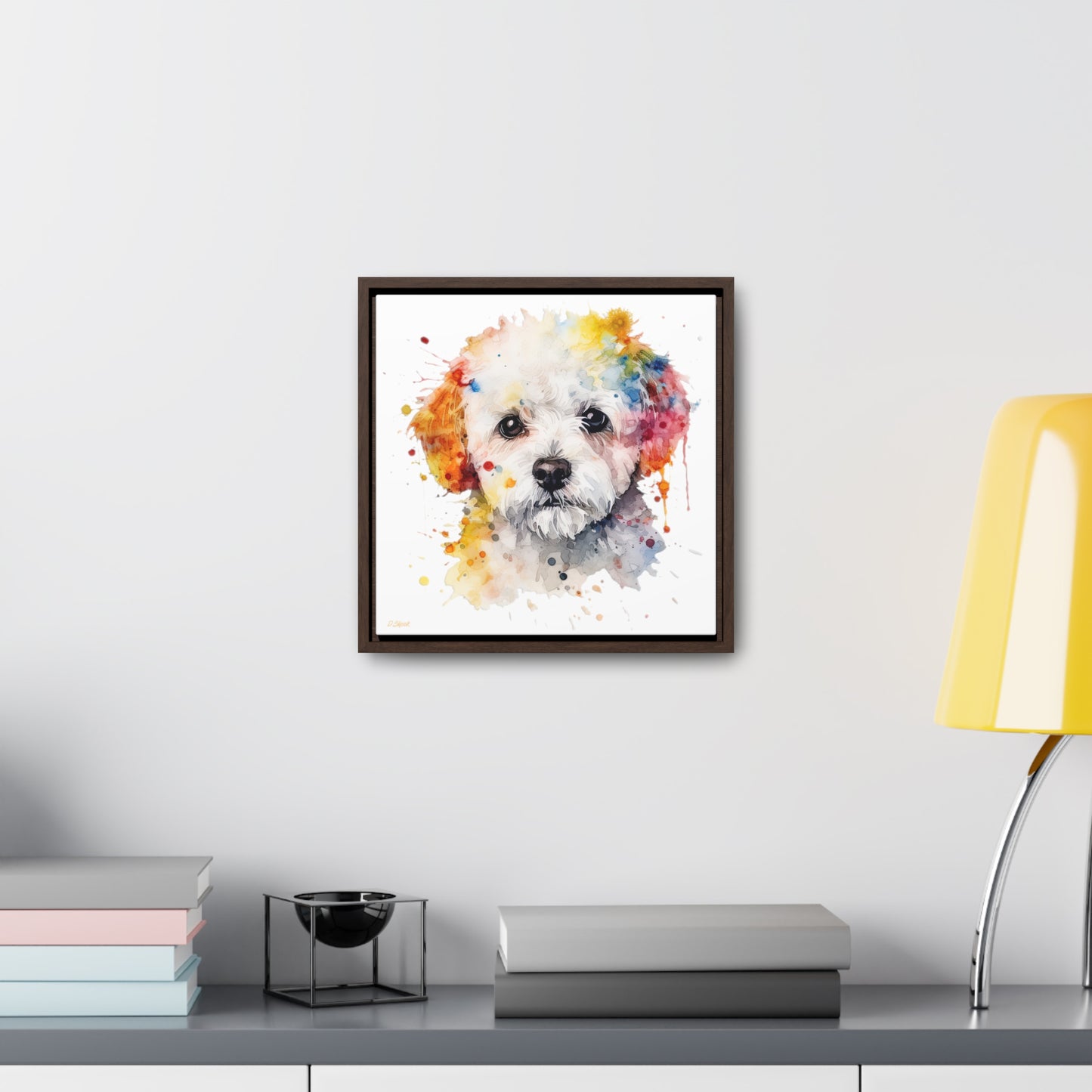 Bichon Frise 2 Gallery Canvas Wraps, Square Frame