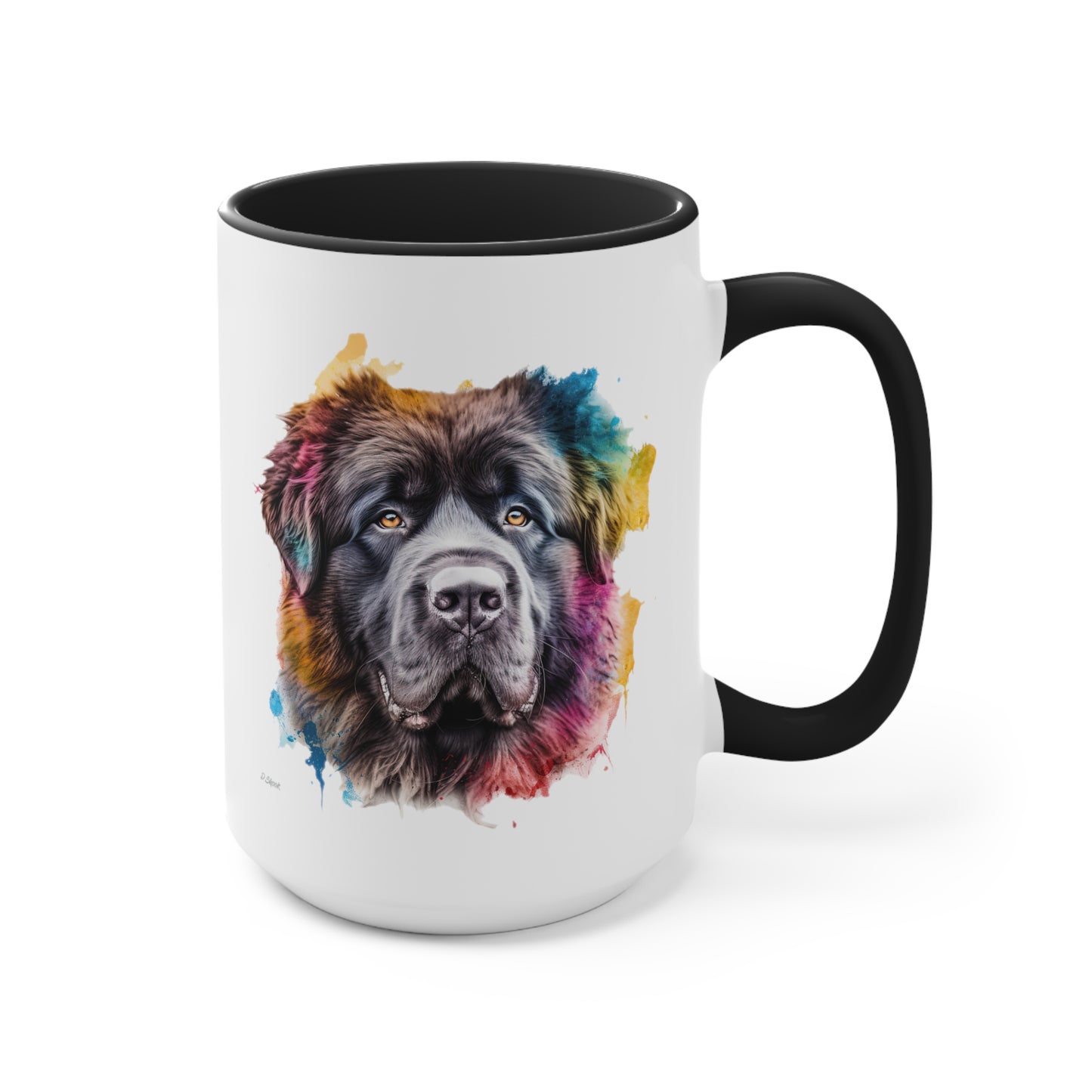Newfoundland Dog 3 Accent Mugs