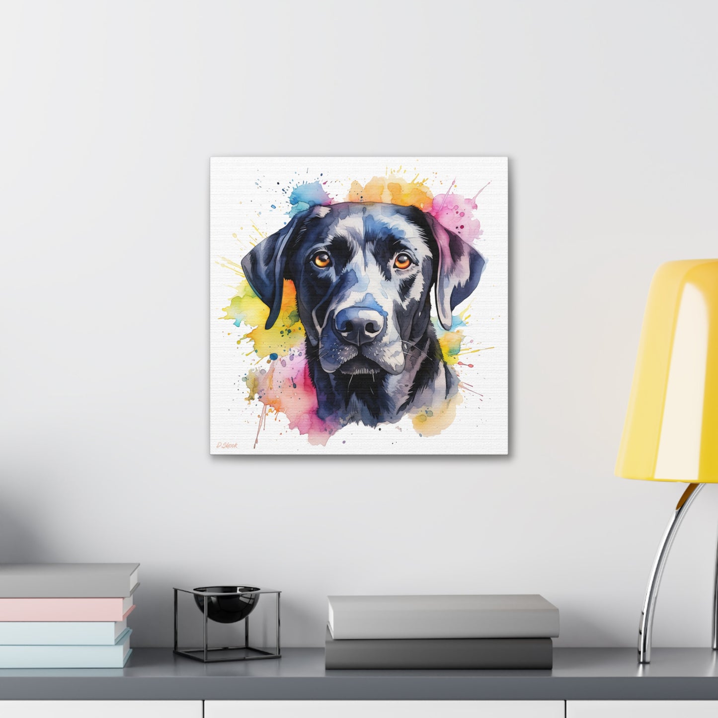 Black Lab 4 Canvas Gallery Wraps