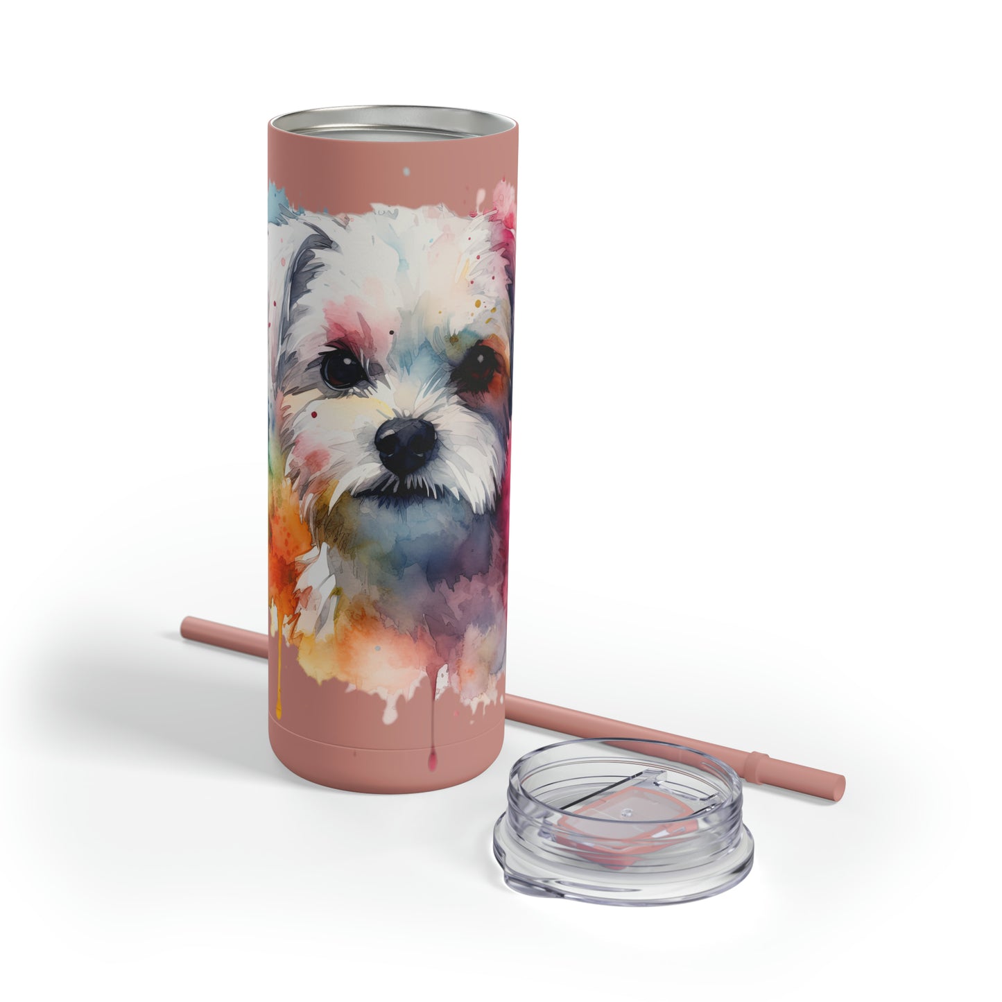 Maltese Dog 1 Maars Maker Skinny Matte Tumbler, 20oz