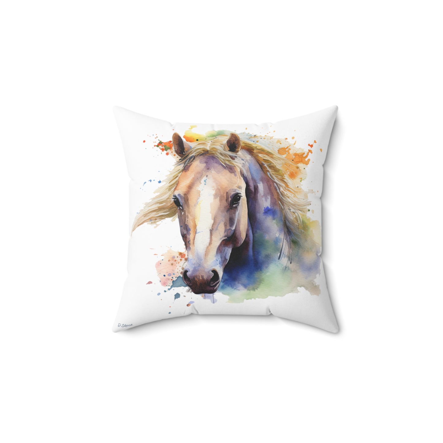 Horse Rescue 19 Spun Polyester Square Pillow