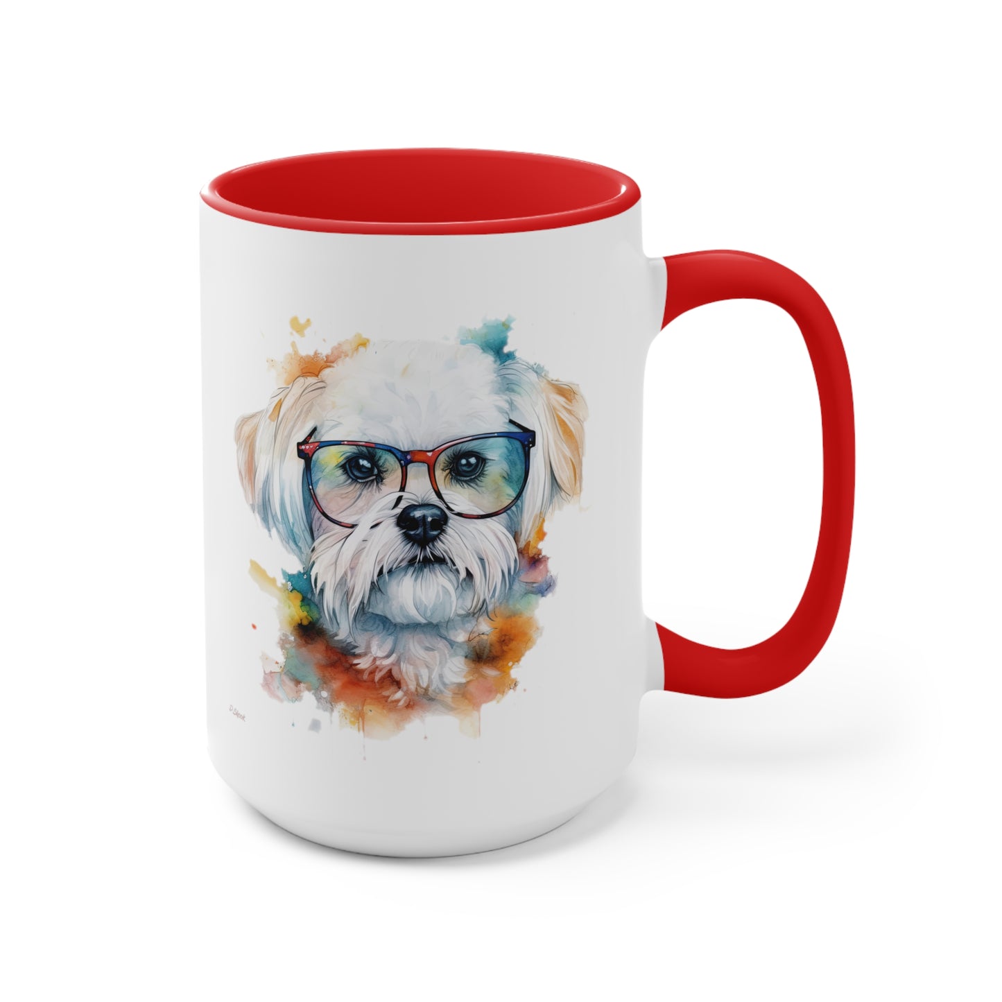 Maltese Dog 5 Accent Mugs