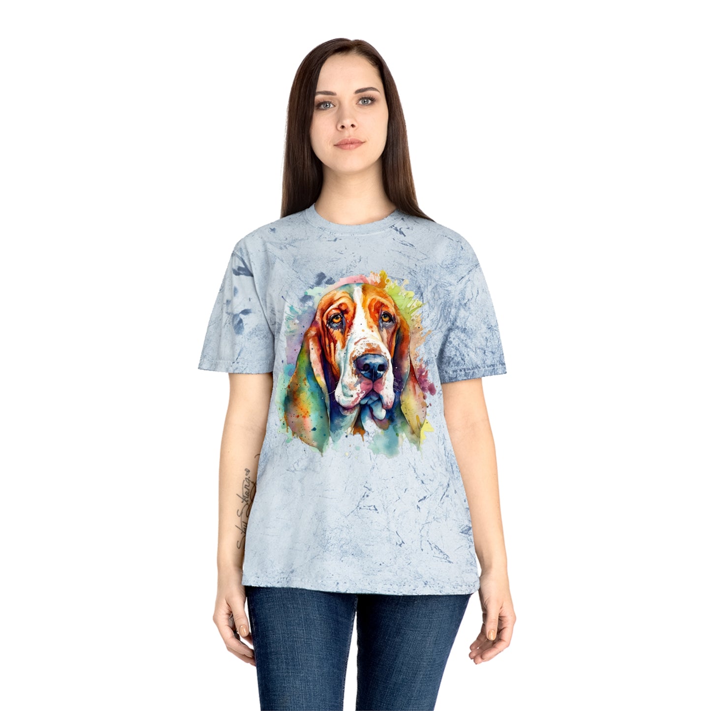 Basset Hound 1 Unisex Color Blast T-Shirt