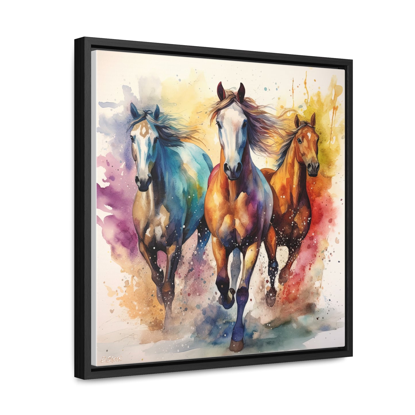 Horse Rescue 8 Gallery Canvas Wraps, Square Frame