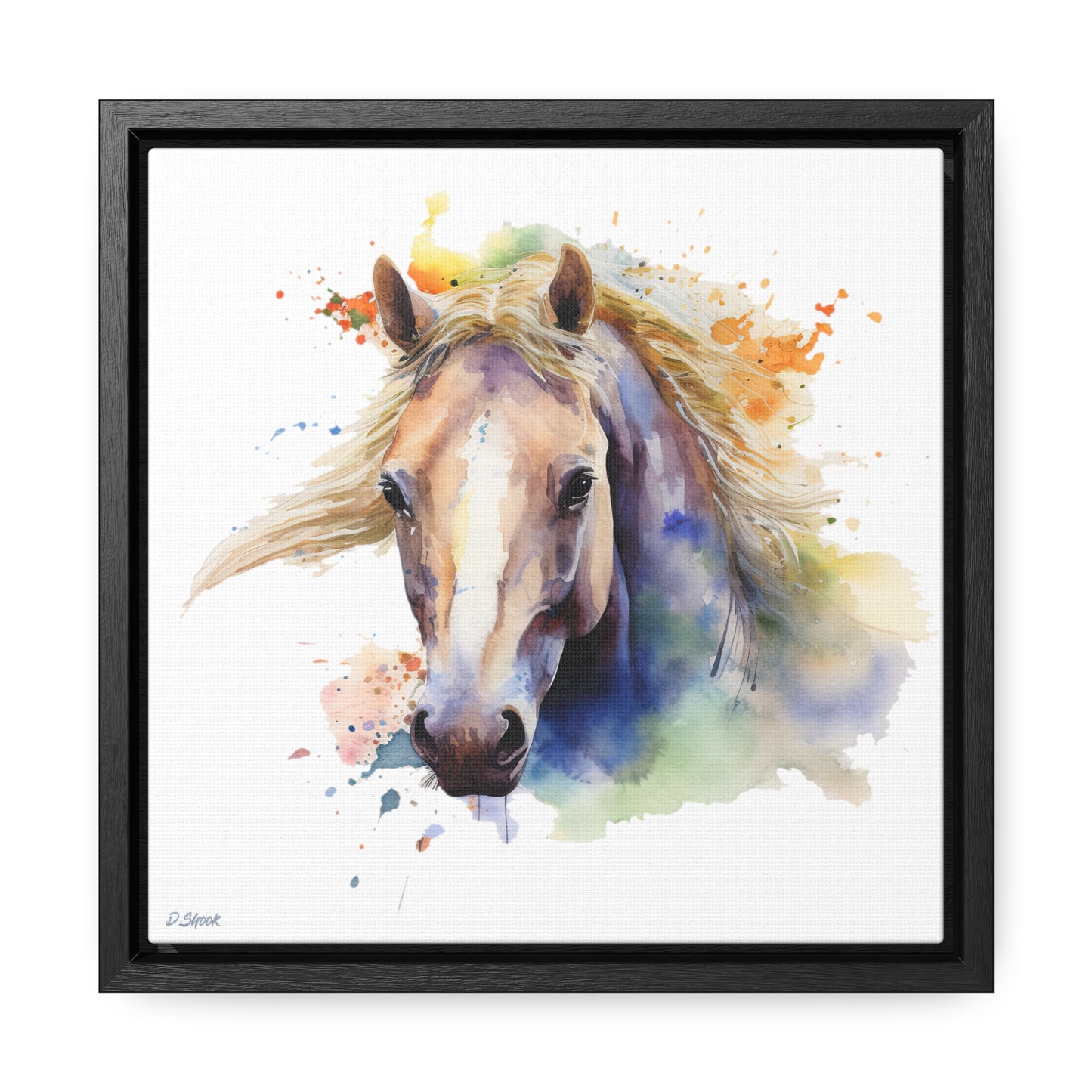 Horse Rescue 19 Gallery Canvas Wraps, Square Frame