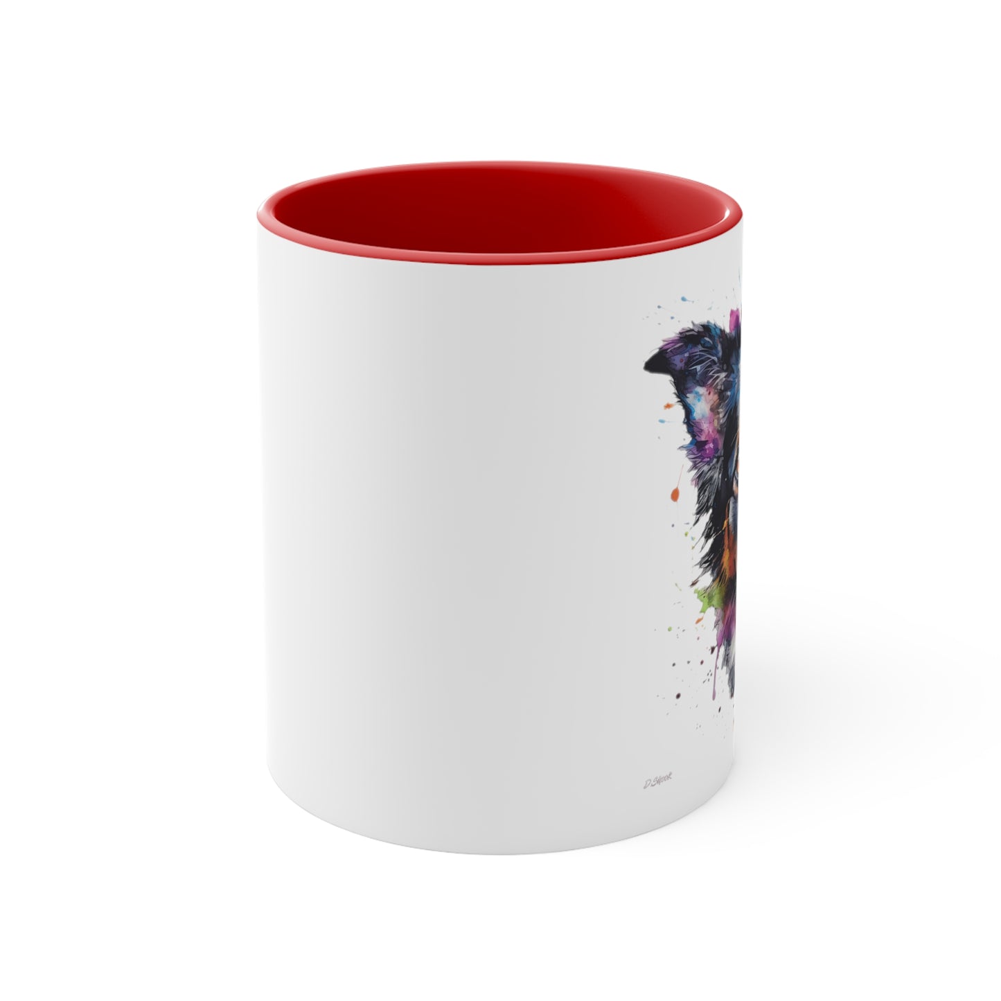 Border Collie 1 Accent Mugs