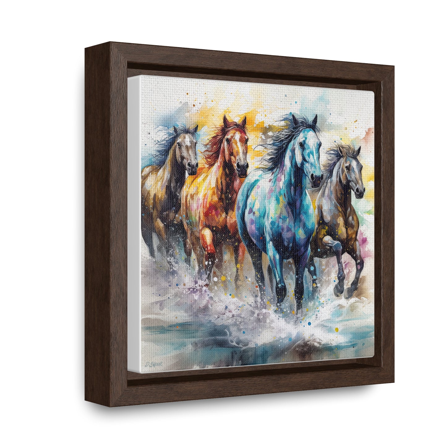Horse Rescue 15 Gallery Canvas Wraps, Square Frame