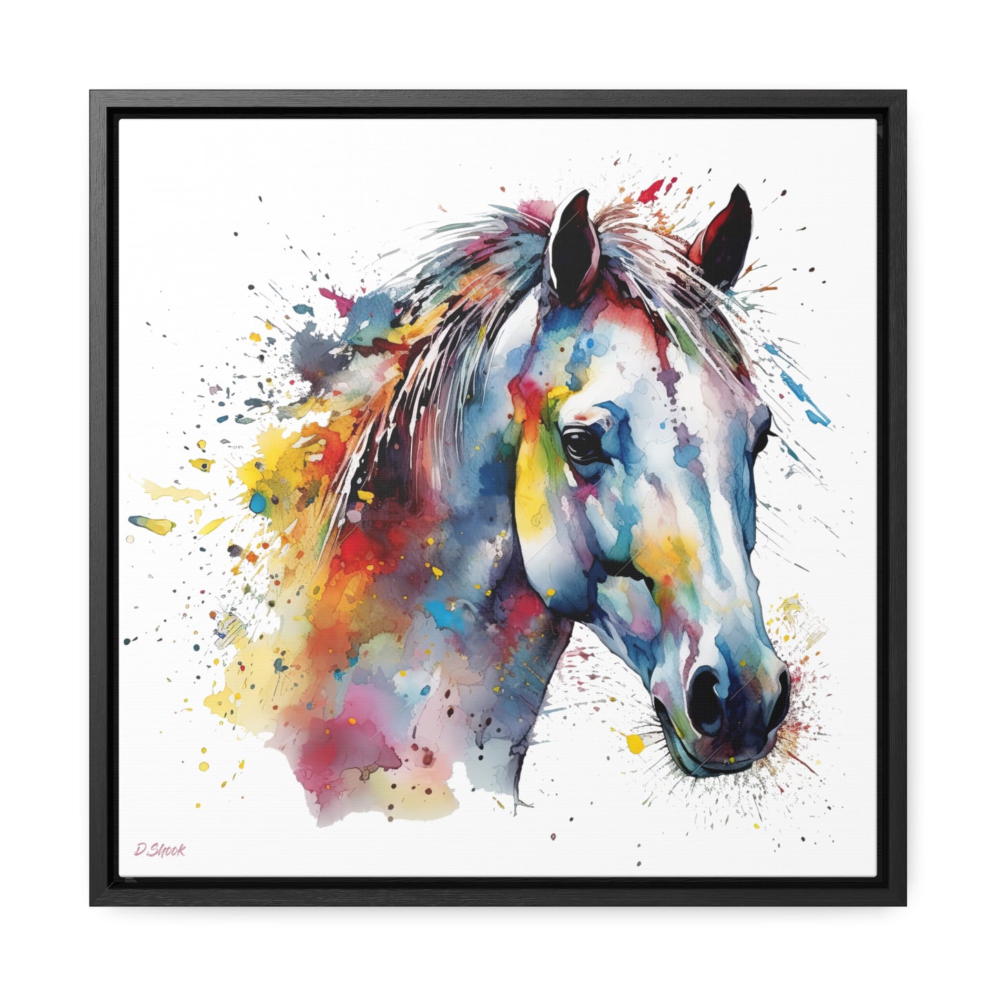 Horse Rescue 14 Gallery Canvas Wraps, Square Frame
