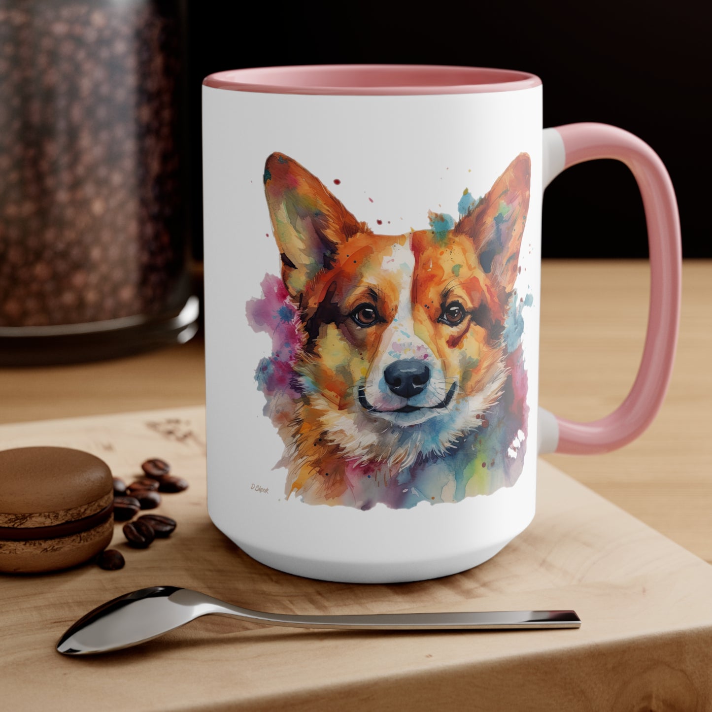 Pembroke Welsh Corgi 2 Accent Mugs