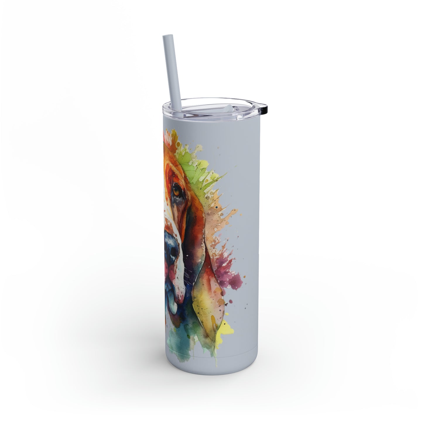Basset Hound 1 Maars Maker Skinny Matte Tumbler, 20oz
