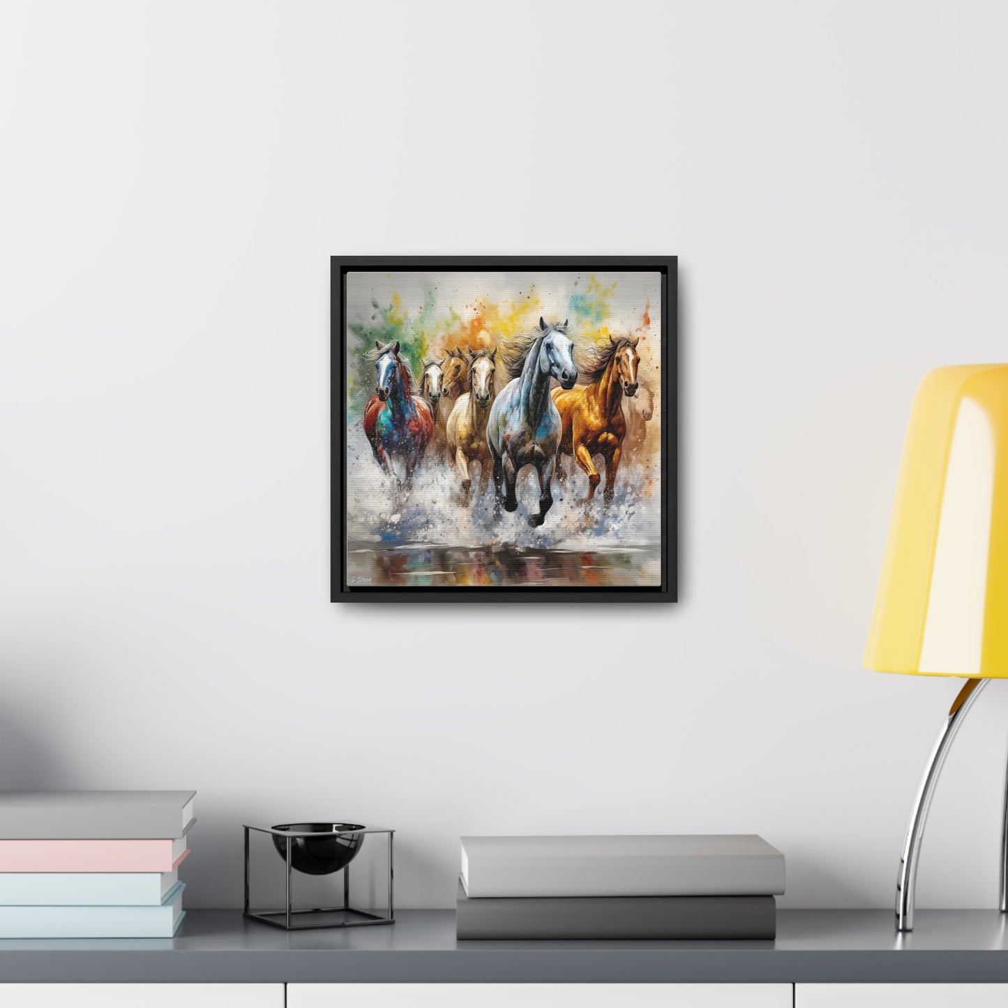 Horse Rescue 16 Gallery Canvas Wraps, Square Frame