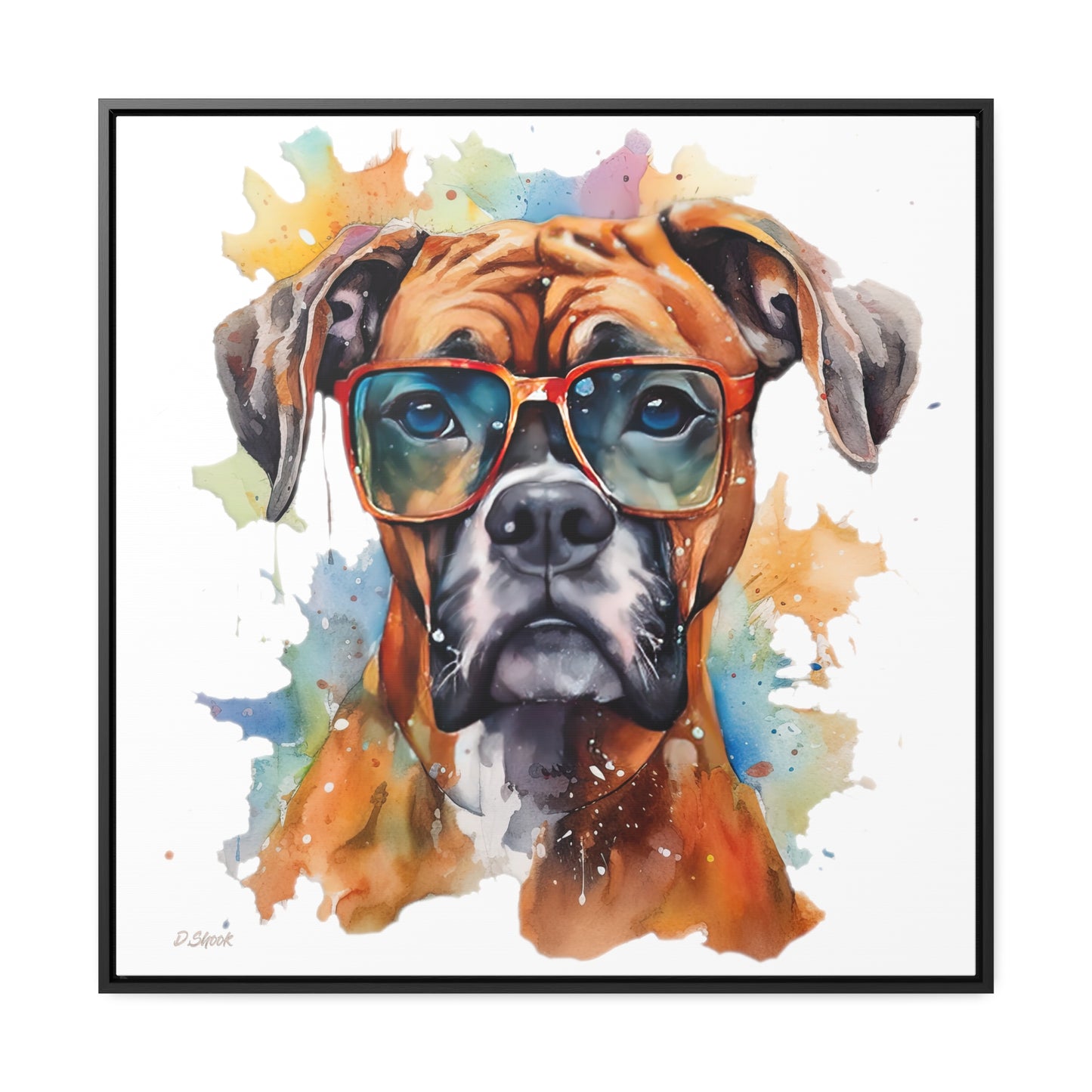 Boxer 4 Gallery Canvas Wraps, Square Frame