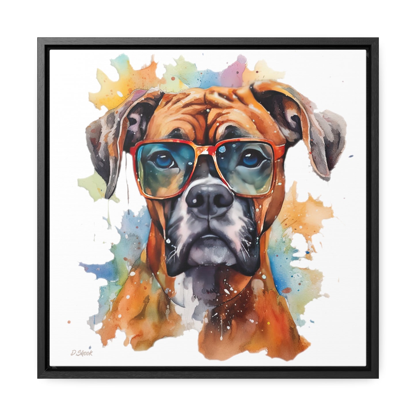 Boxer 4 Gallery Canvas Wraps, Square Frame