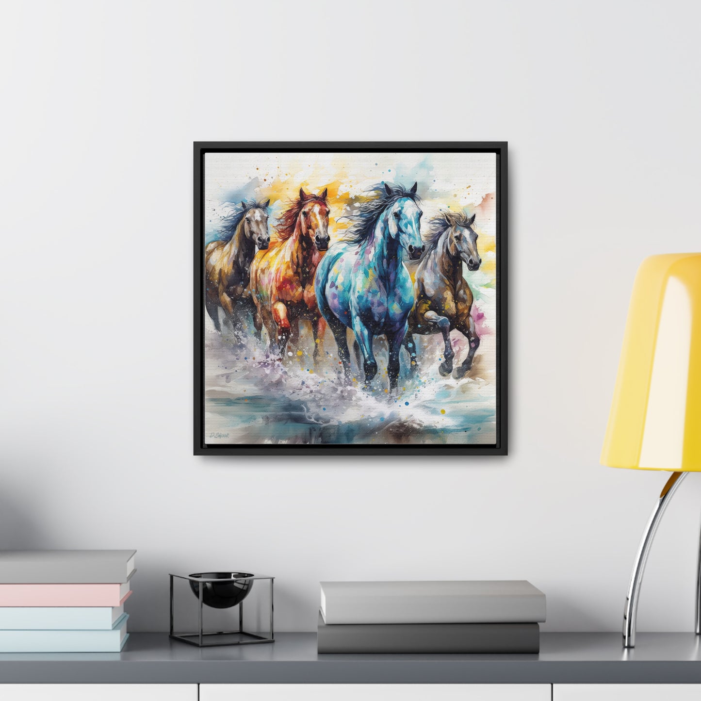 Horse Rescue 15 Gallery Canvas Wraps, Square Frame