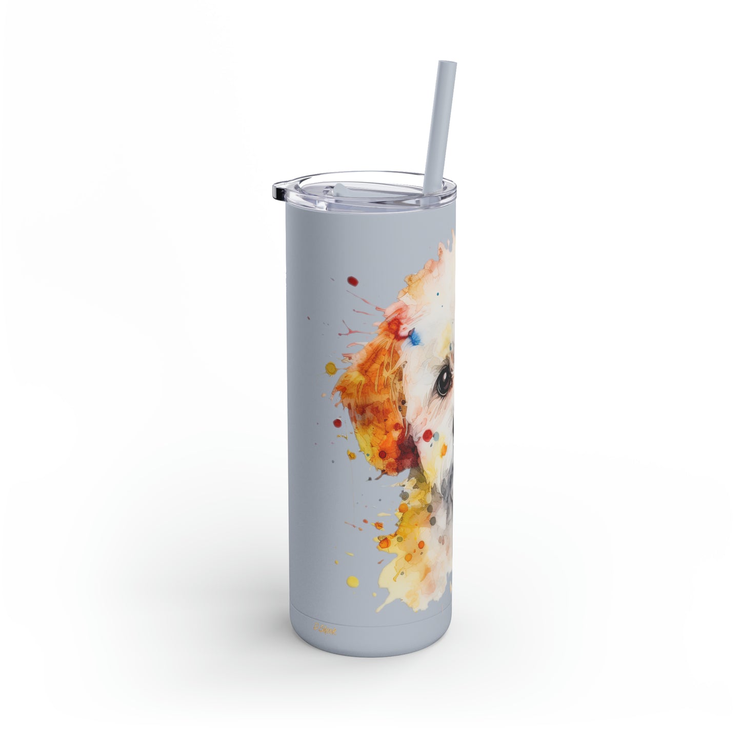 Bichon Frise 2 Maars Maker Skinny Matte Tumbler, 20oz