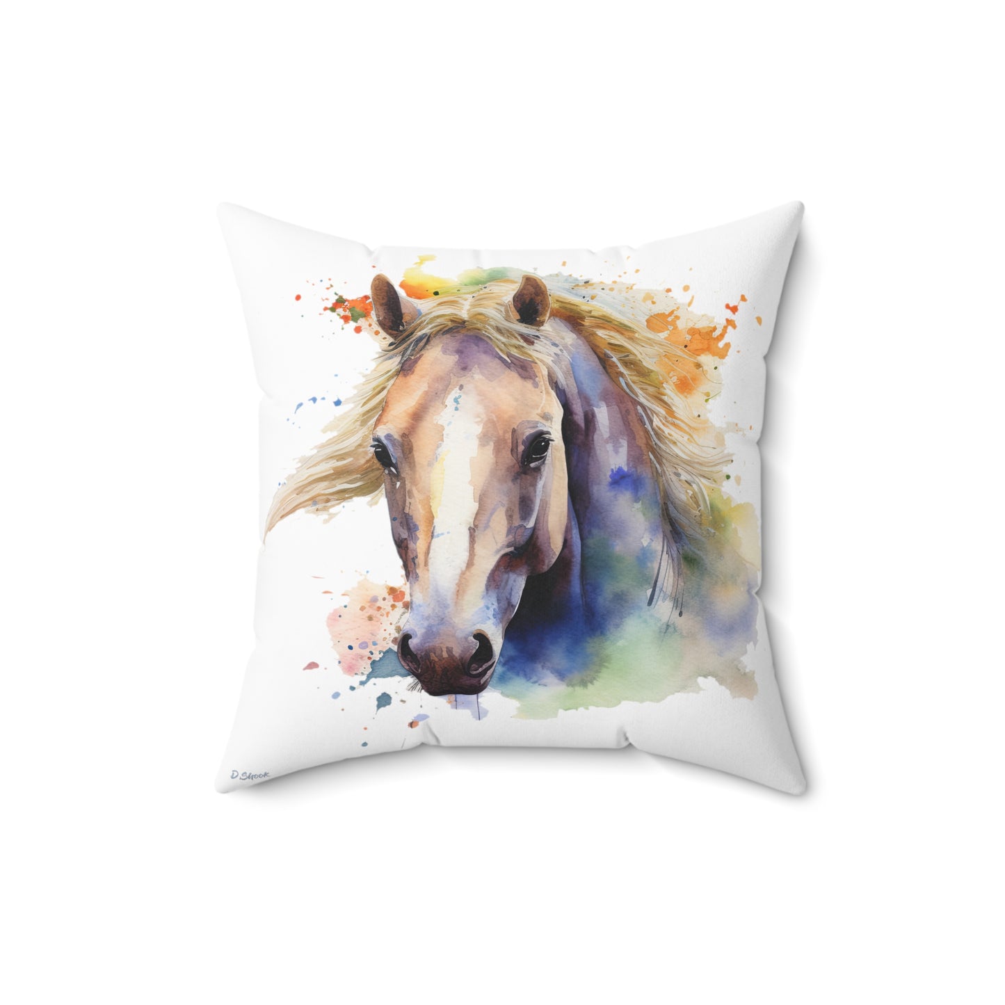 Horse Rescue 19 Spun Polyester Square Pillow