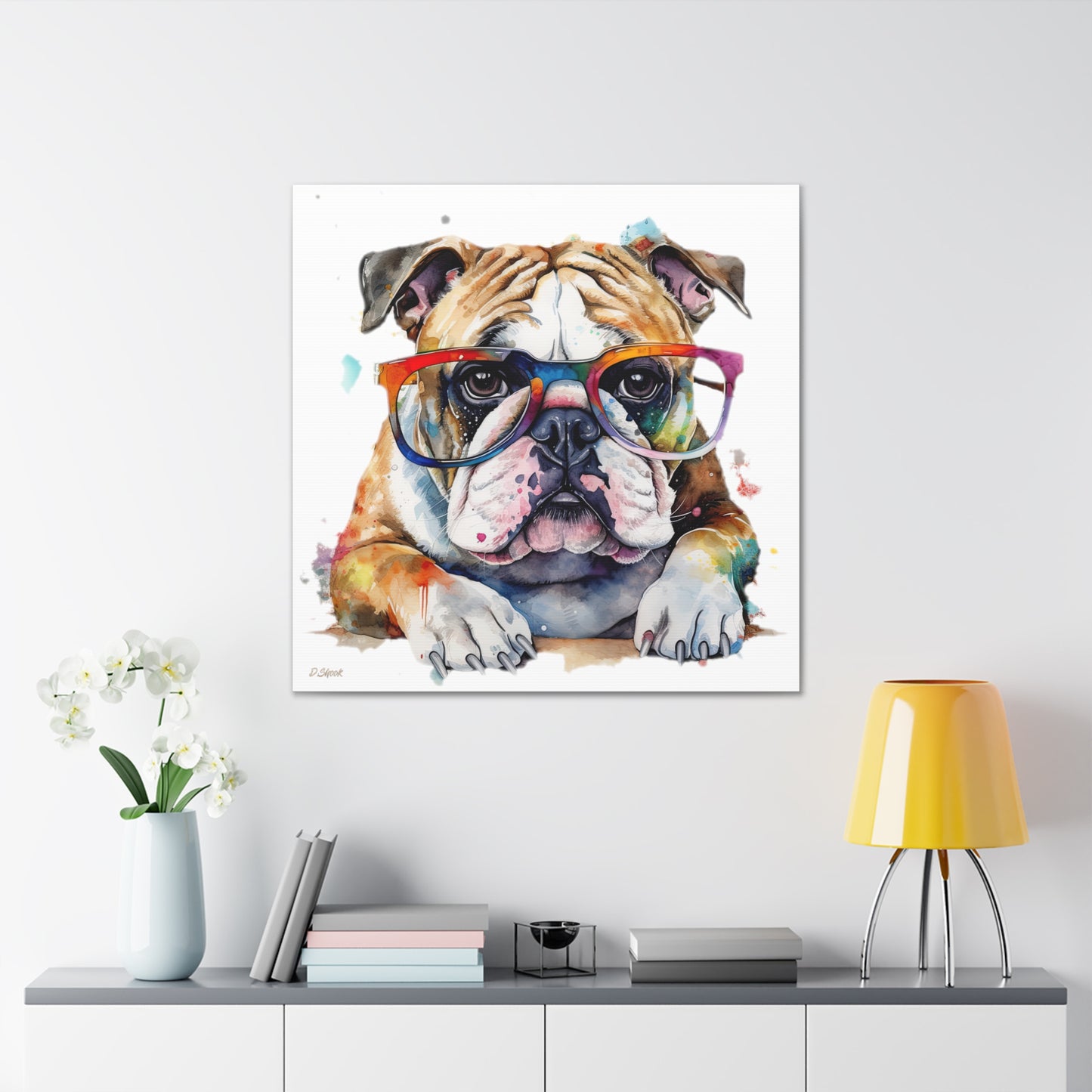 bulldog 5 Canvas Gallery Wraps