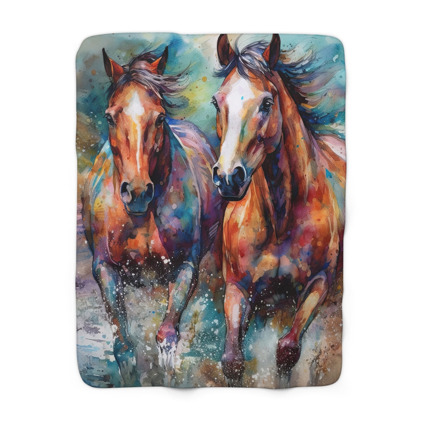 Horse Rescue 7 Sherpa Fleece Blanket