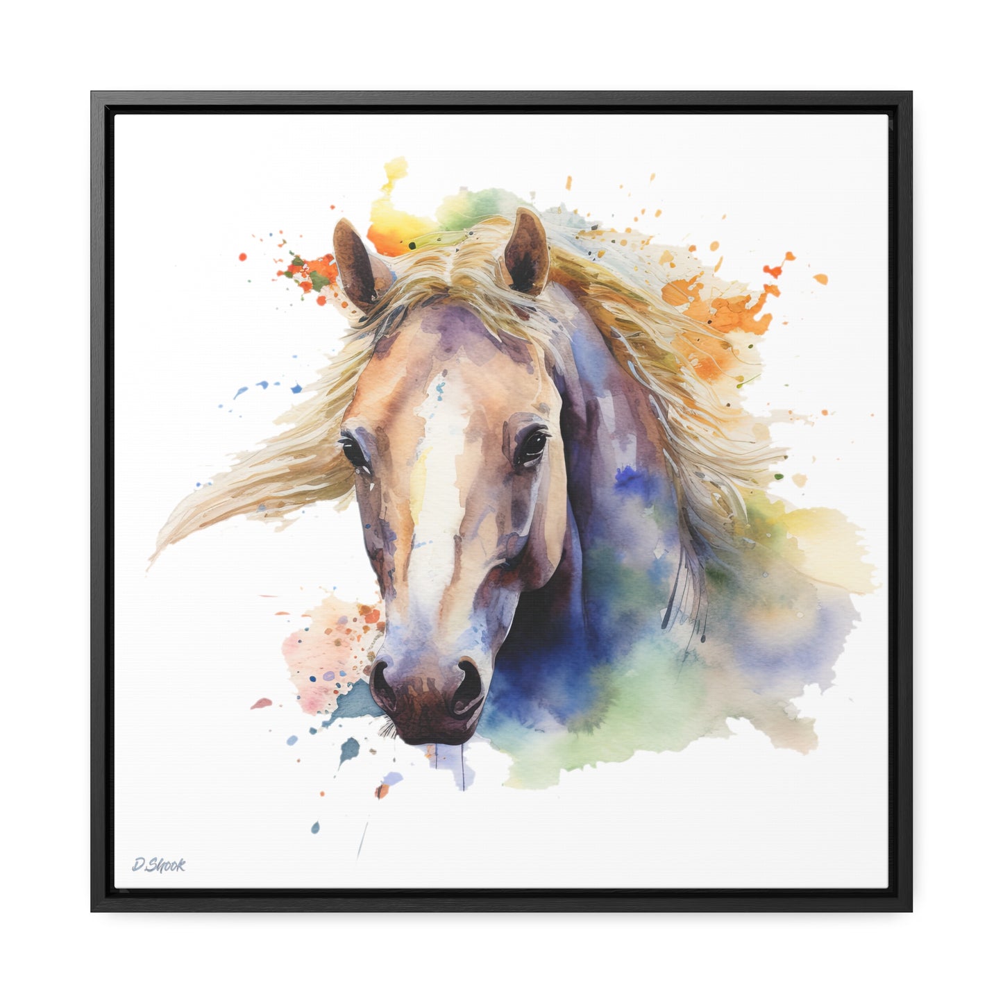 Horse Rescue 19 Gallery Canvas Wraps, Square Frame