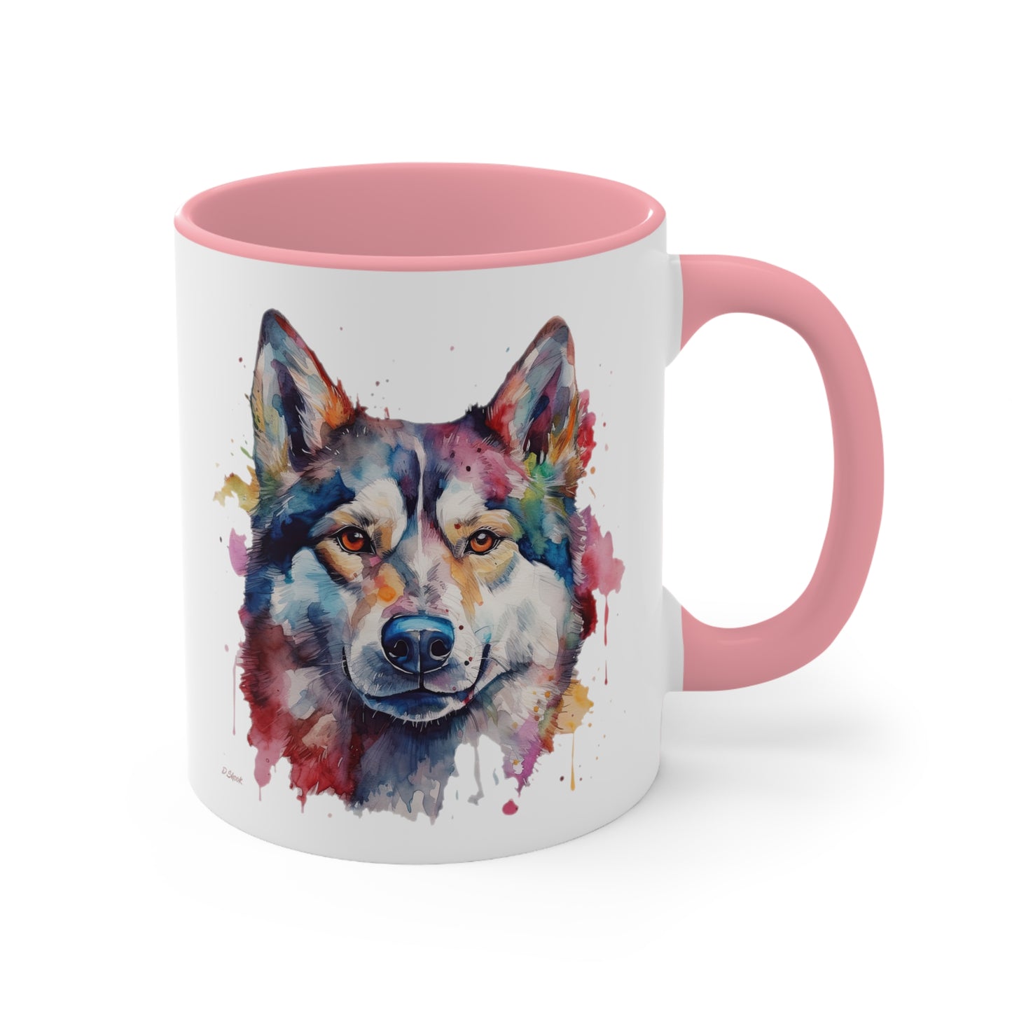 Siberian Husky 4 Accent Mugs