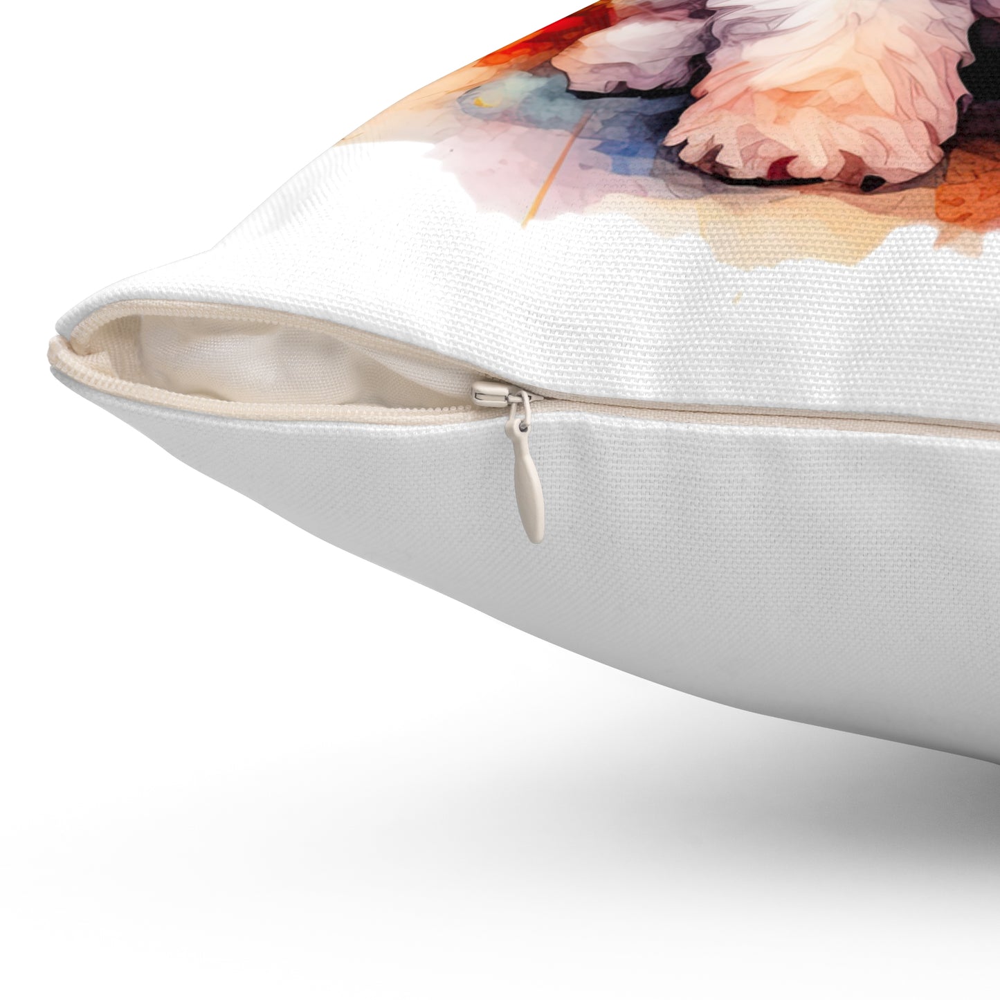 Maltese Dog 3 Spun Polyester Square Pillow