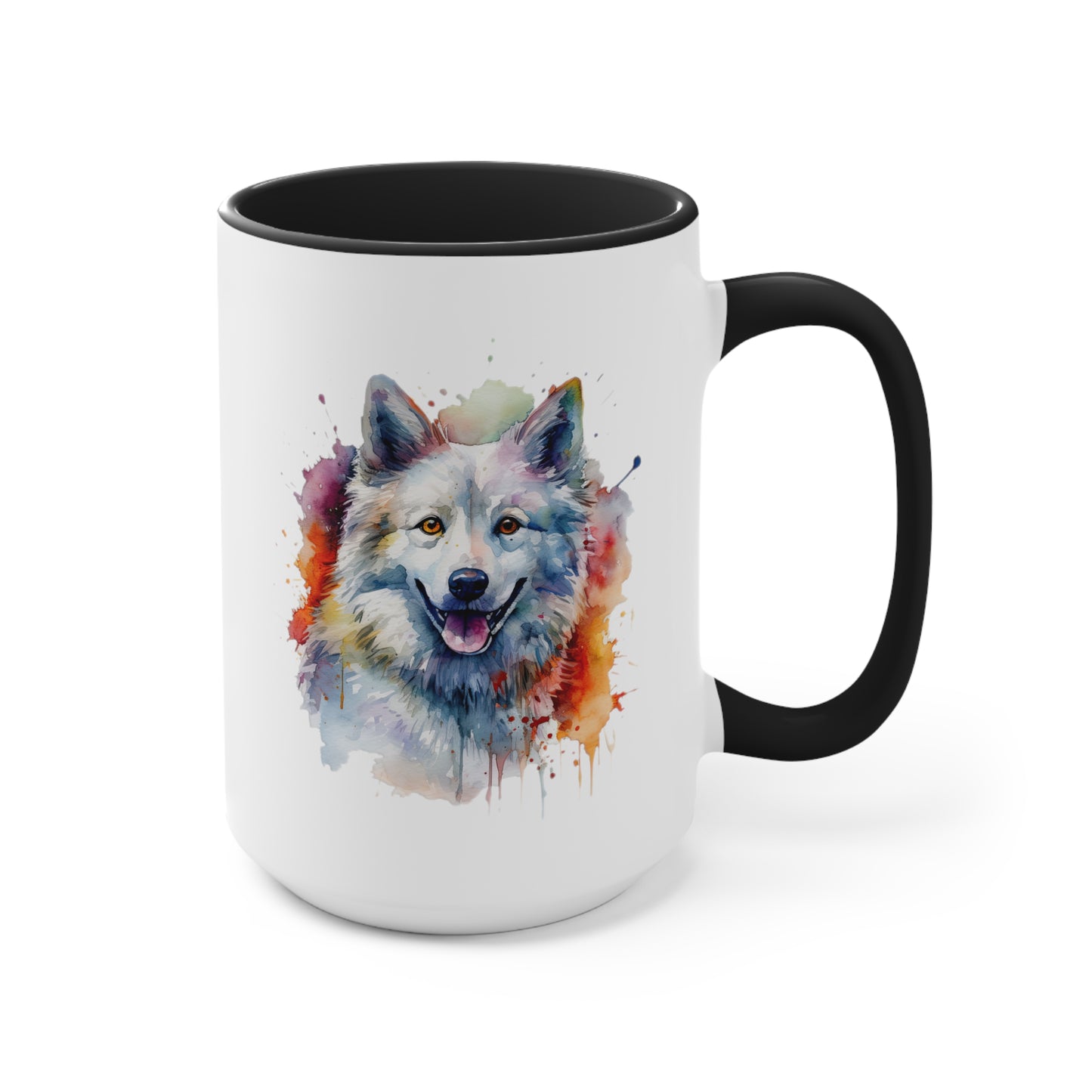 American Eskimo Dog 3 Accent Mugs