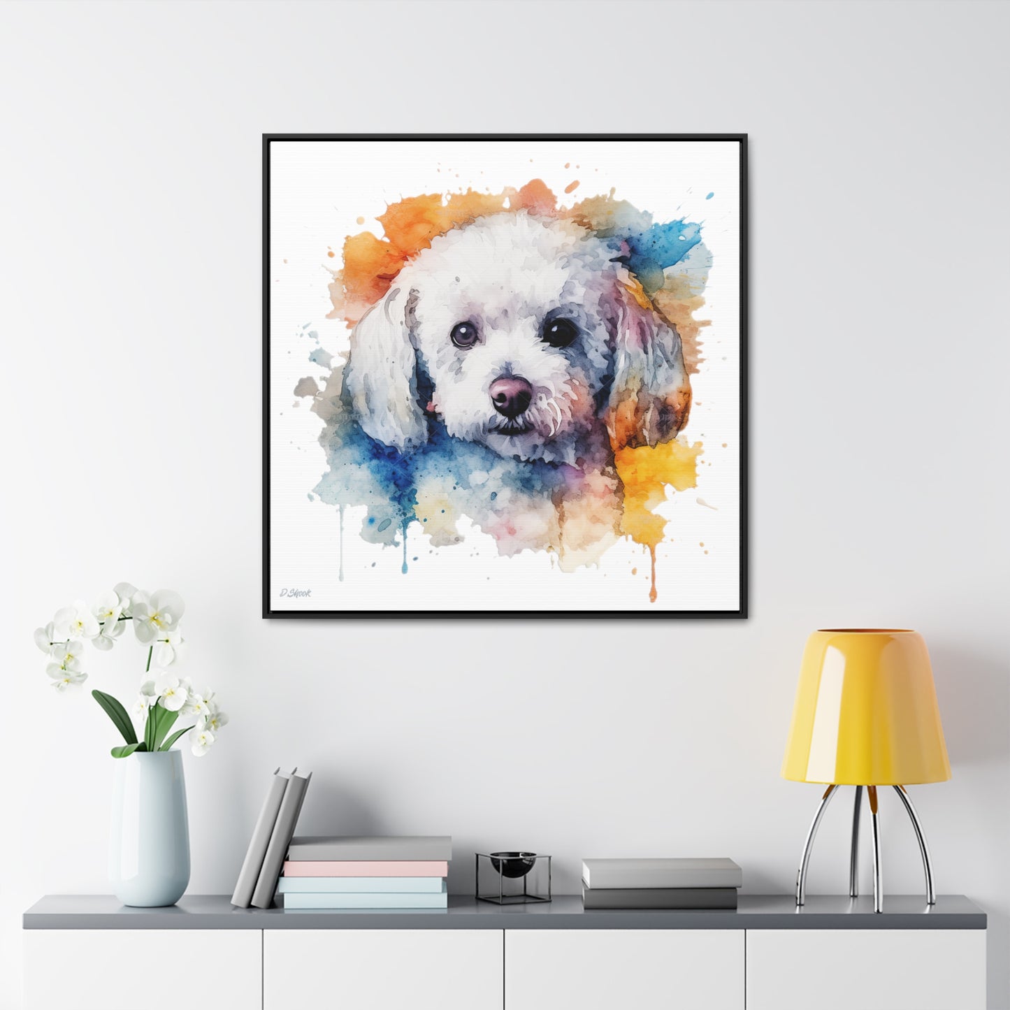 Bichon Frise 3 Gallery Canvas Wraps, Square Frame