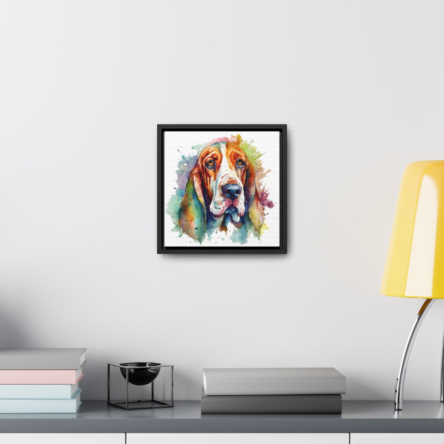 Basset Hound 1 Gallery Canvas Wraps, Square Frame