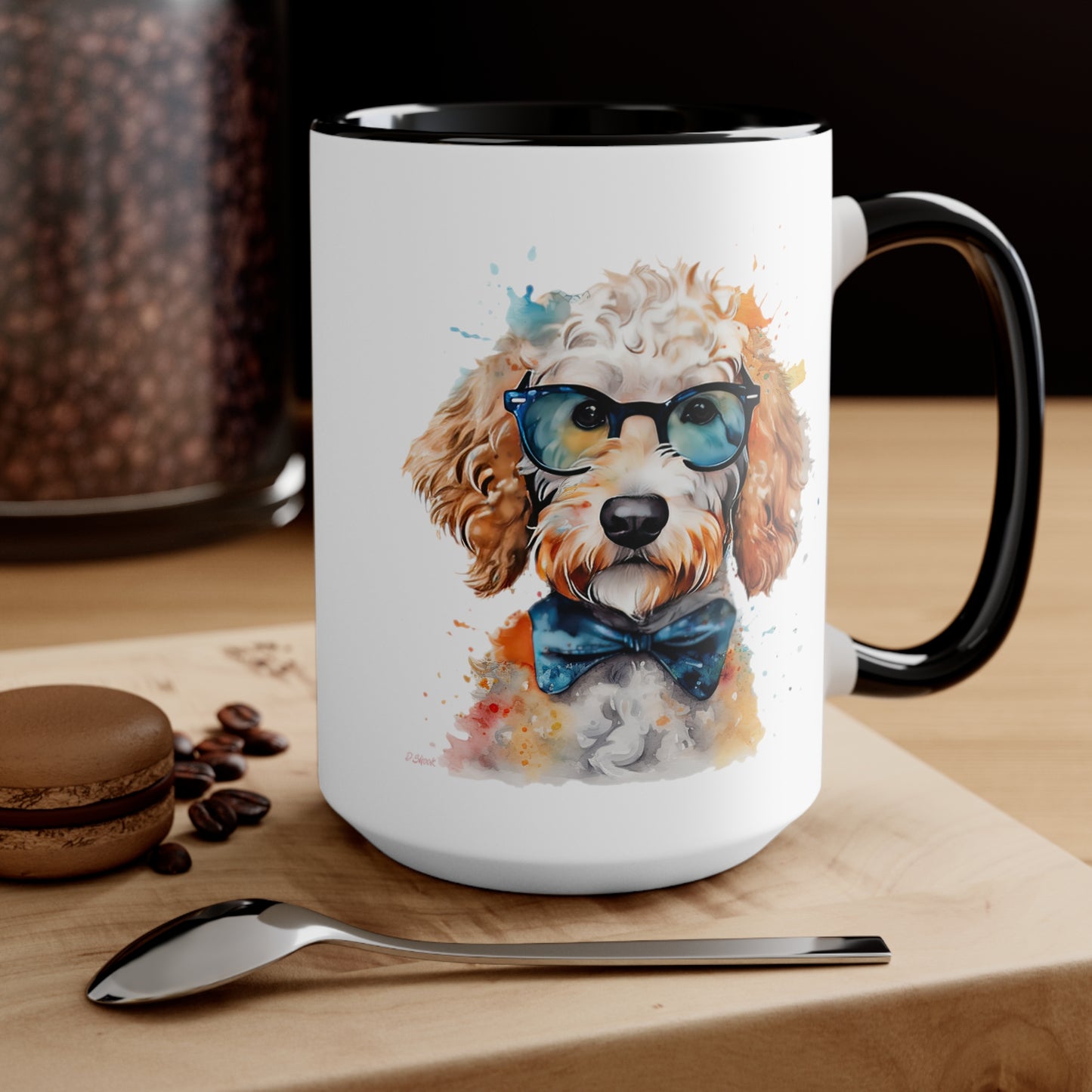 Mini Golden Doodle 9 Accent Mugs